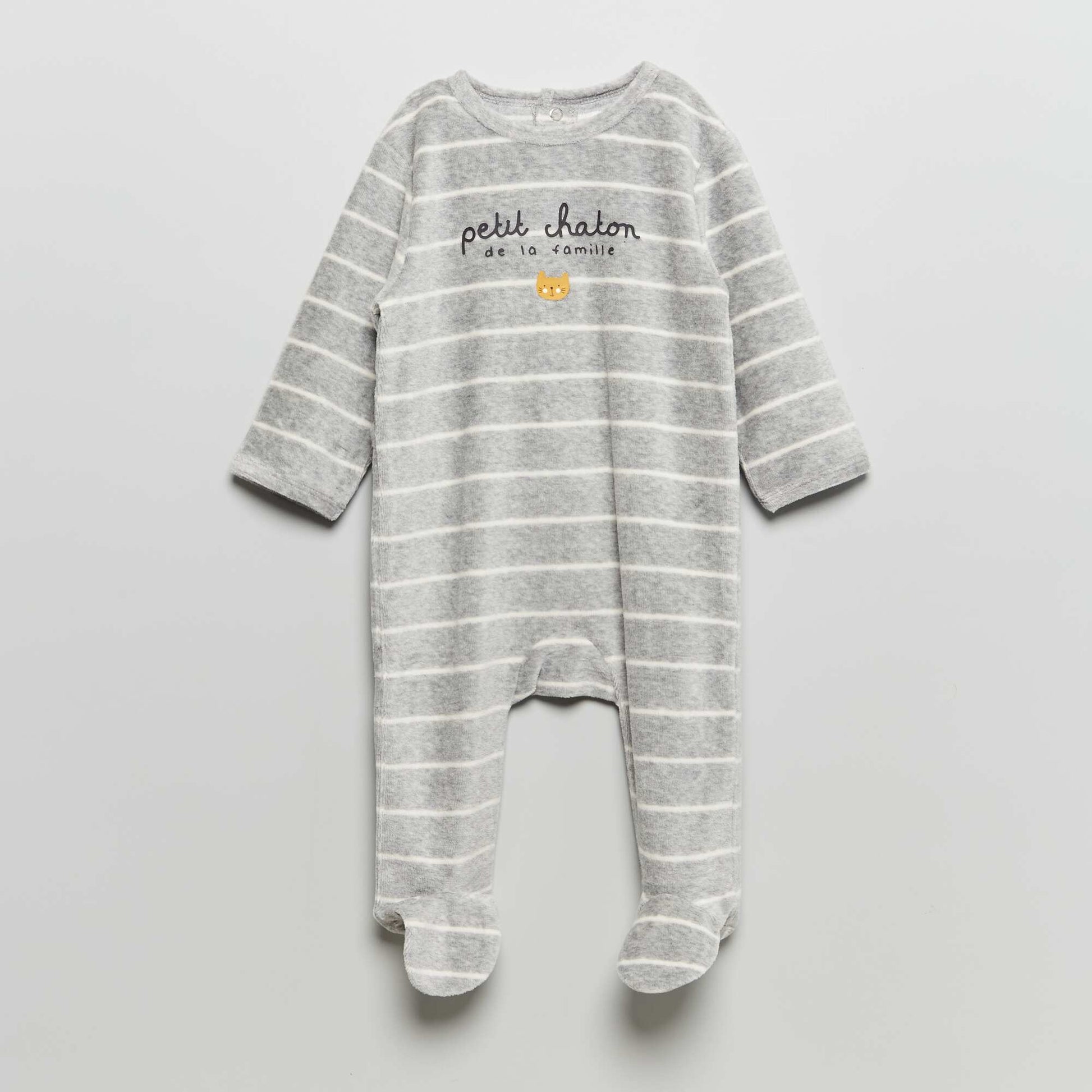 Velour sleepsuit GREY