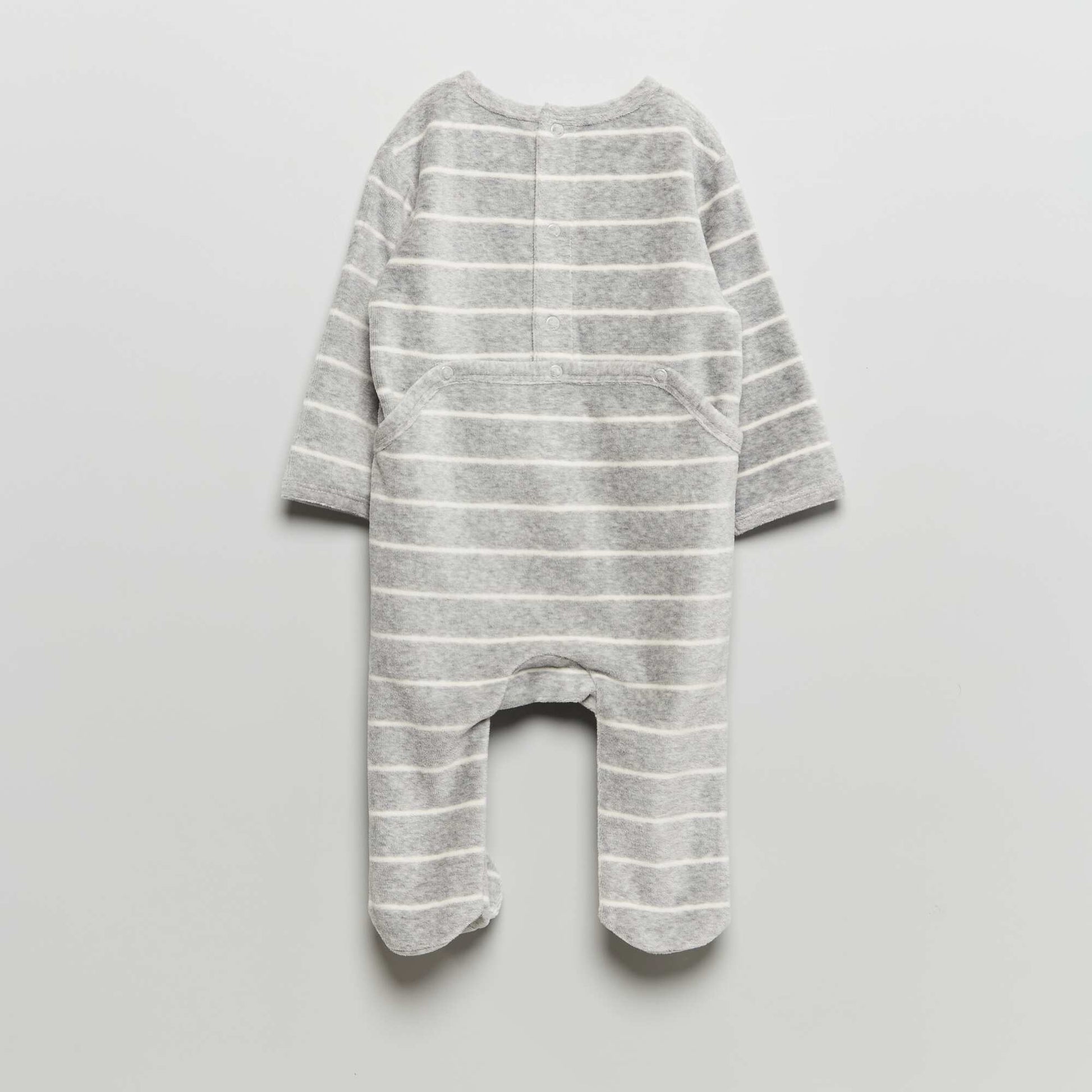 Velour sleepsuit GREY