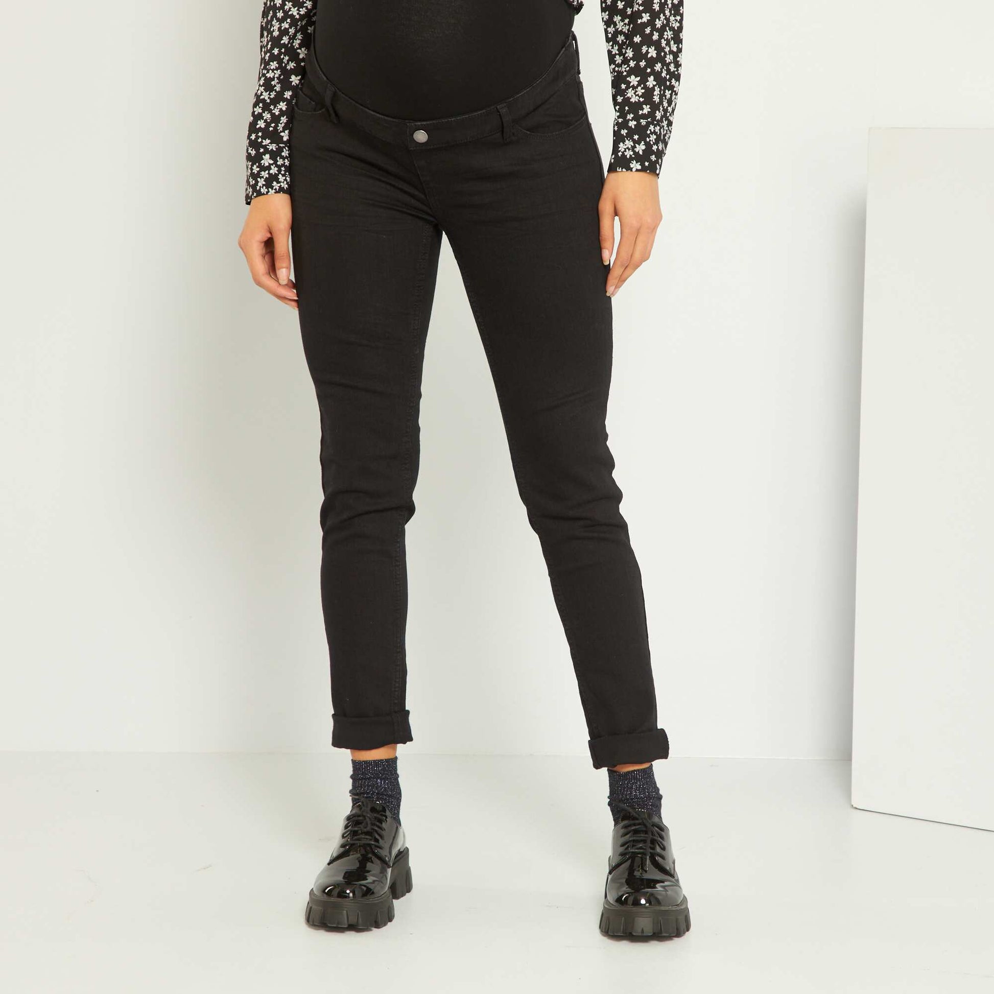 Slim-fit L30 maternity jeans BLACK