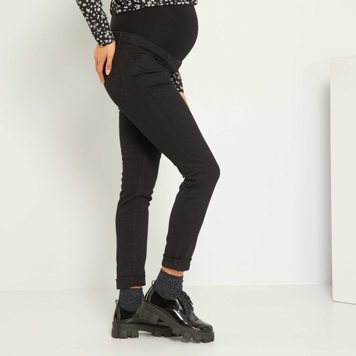 Slim-fit L30 maternity jeans BLACK