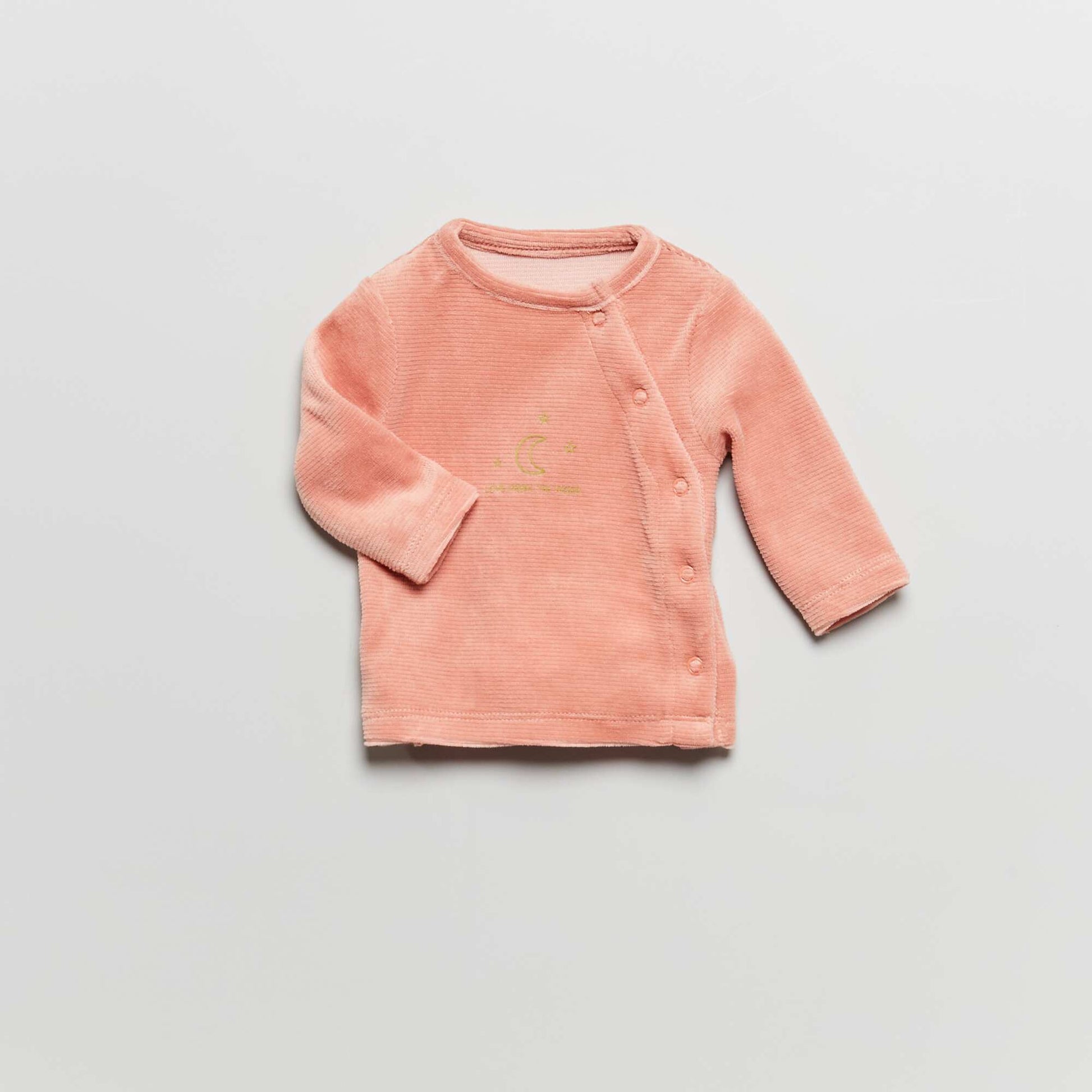 Long velour pyjamas - Two-piece set PINK