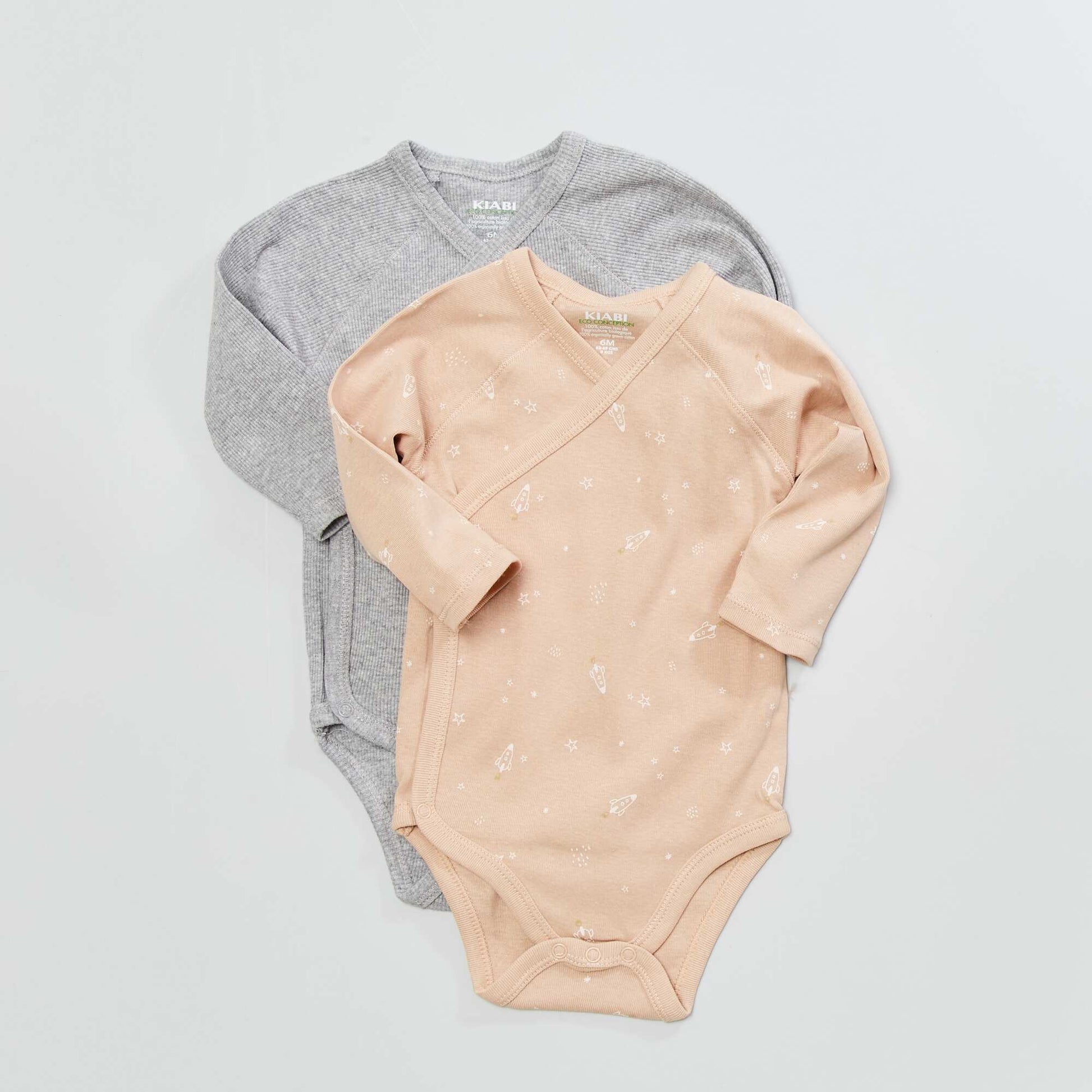 Pack of 2 bodysuits BEIGE