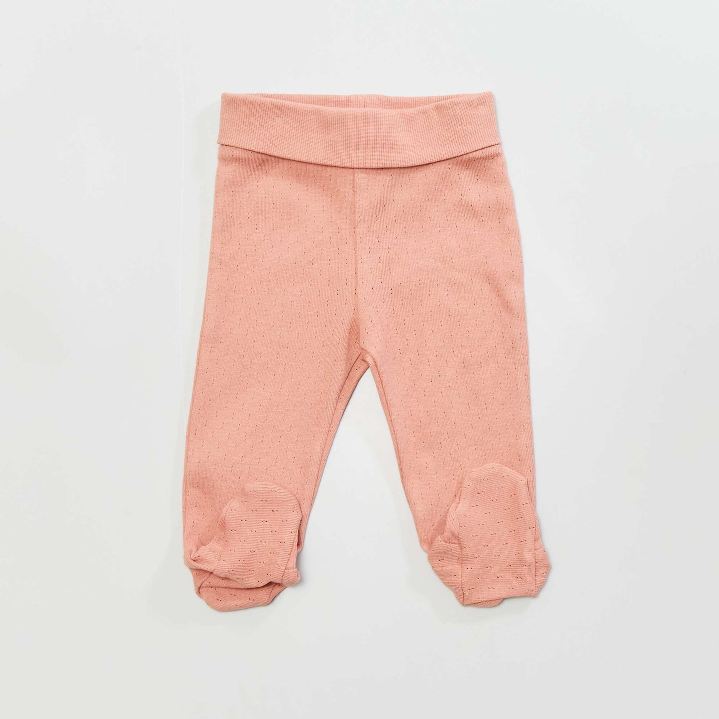 Pack of 2 pairs of leggings with feet WHITE