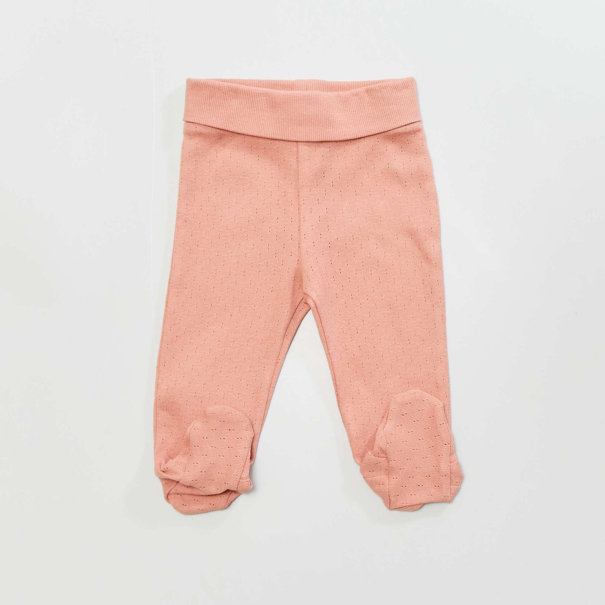 Pack of 2 pairs of leggings with feet WHITE