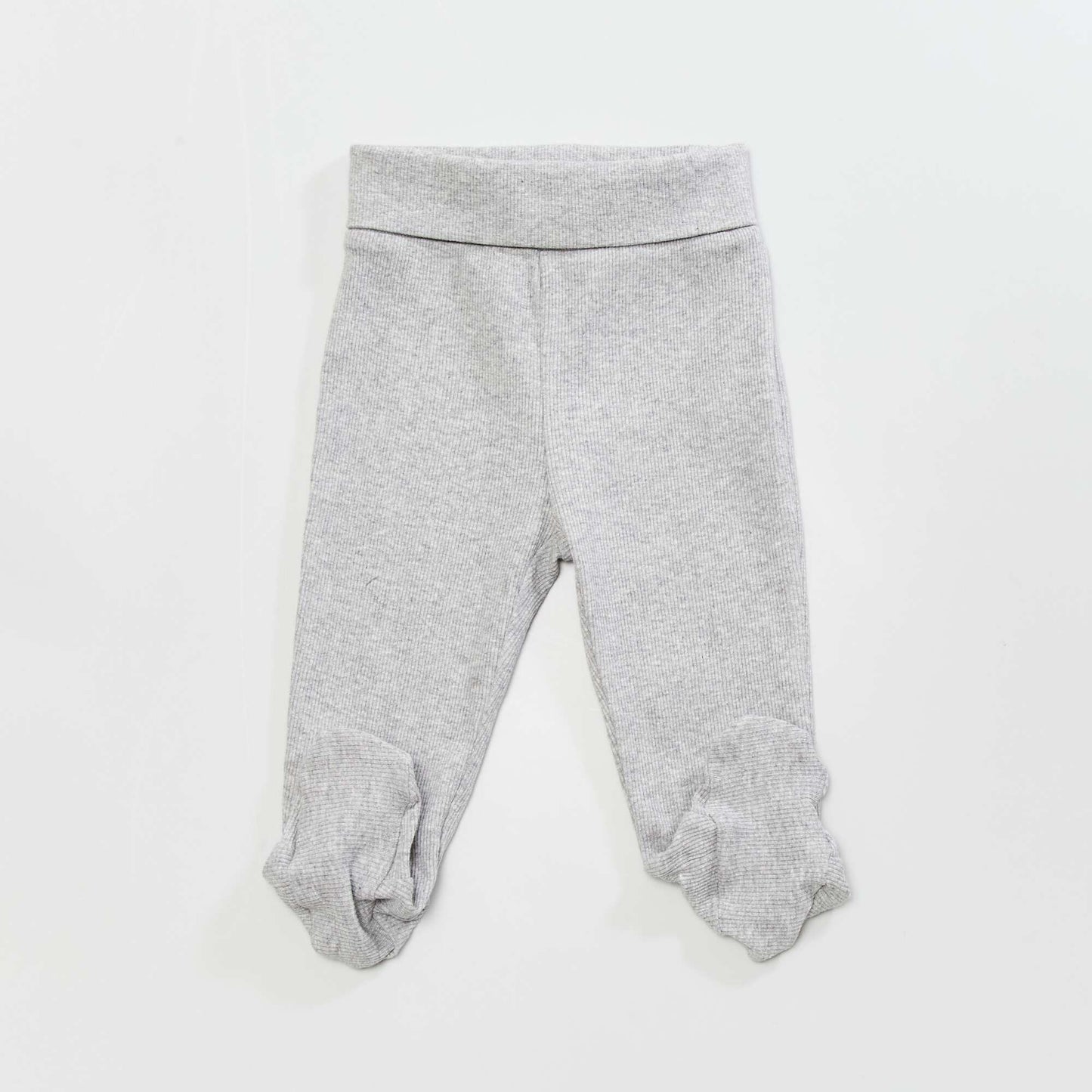 Pack of 2 pairs of leggings with feet WHITE