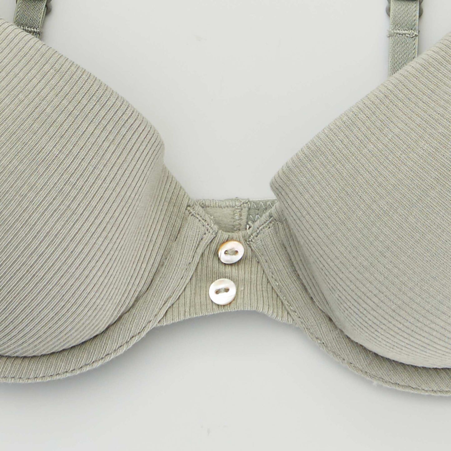 Ribbed knit bra GREEN