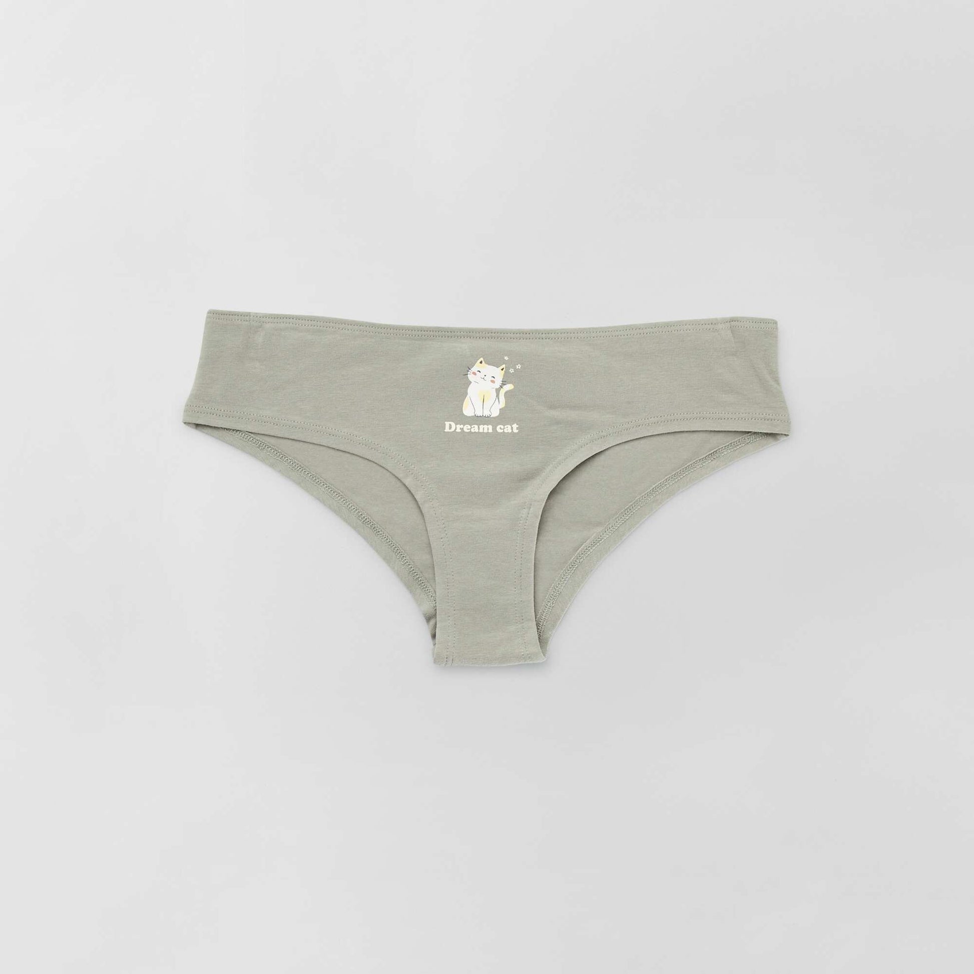 Pack of 3 pairs of boy shorts with fancy prints KHAKI