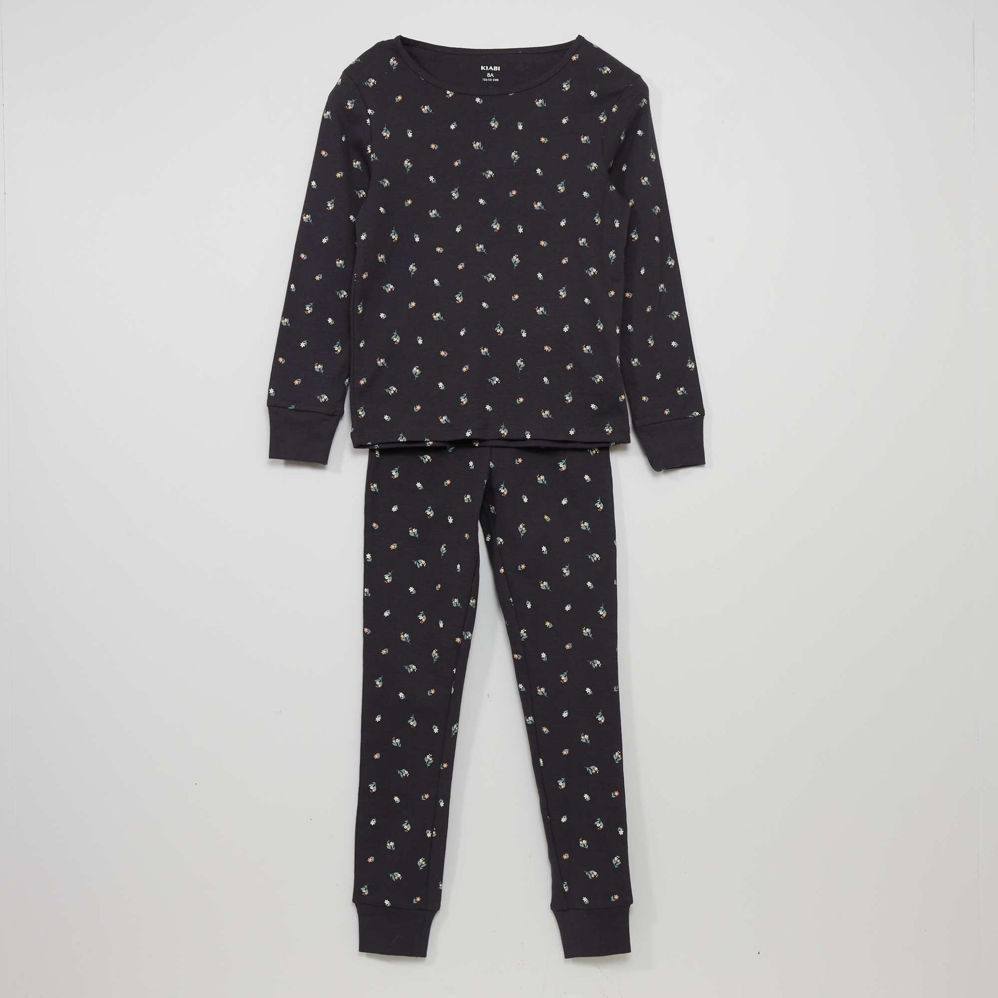 Long pyjamas with funky print - Two-piece set BLUE