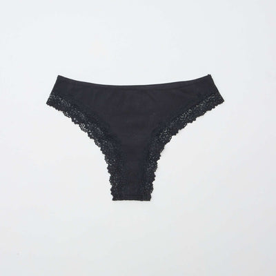 عبوة من 3 سراويل داخلية تانغا داخلية محبوكة مضلعة رمادي