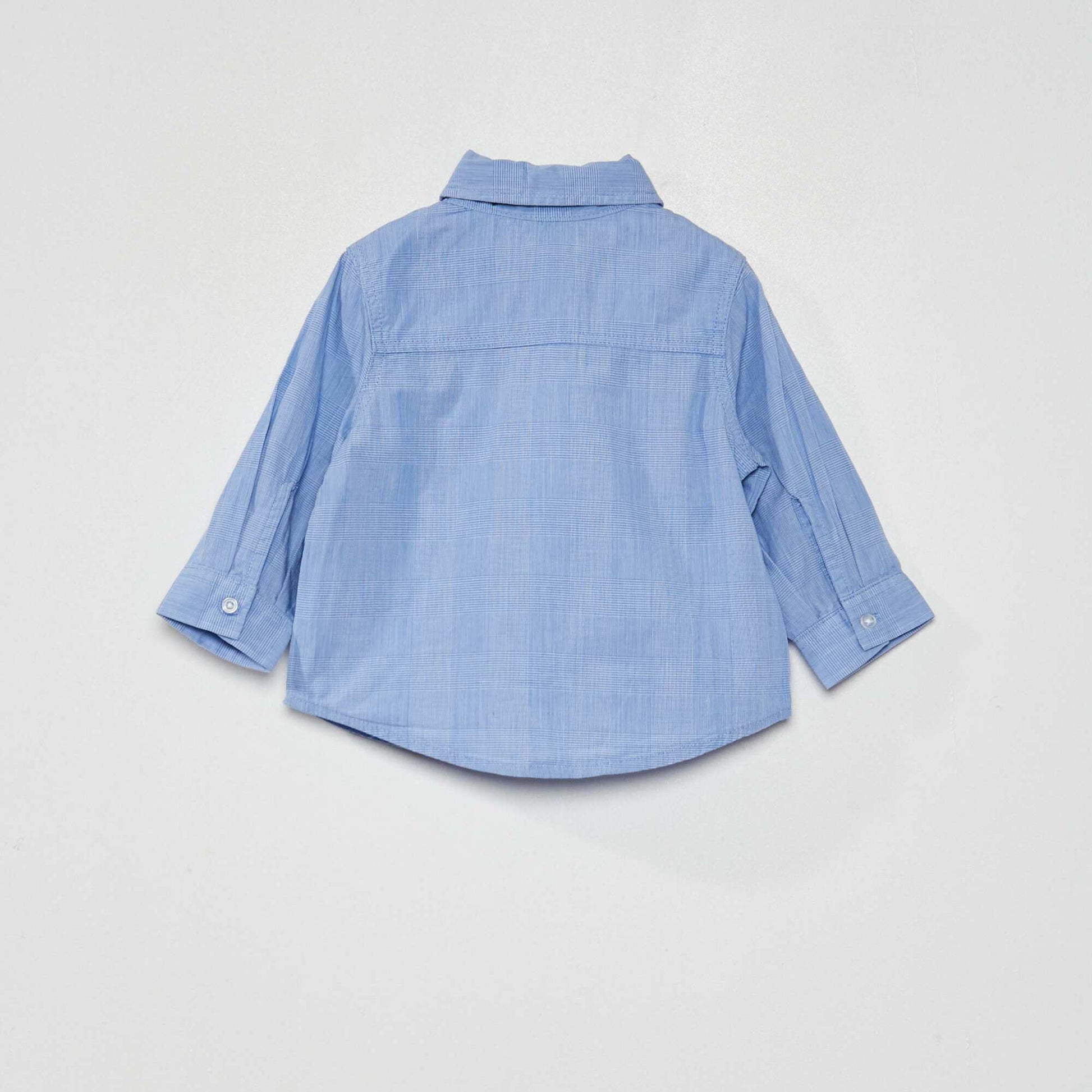 Poplin shirt + bow tie BLUE