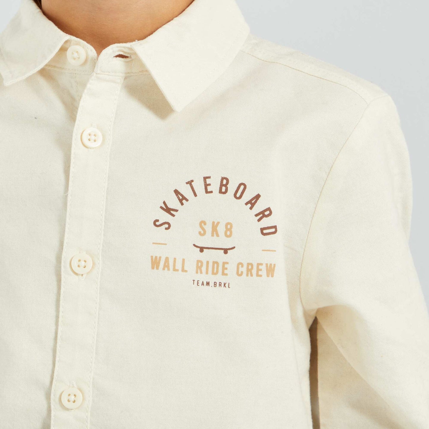 Cotton Skateboard shirt WHITE