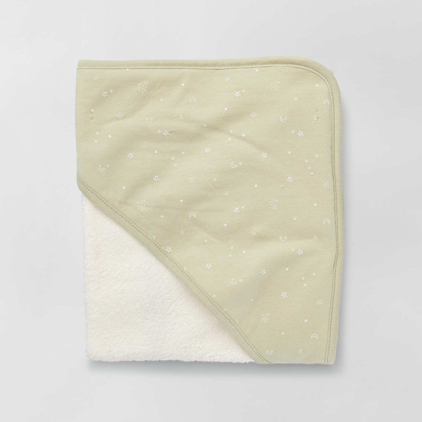 Hooded towel + wash mitt GREEN