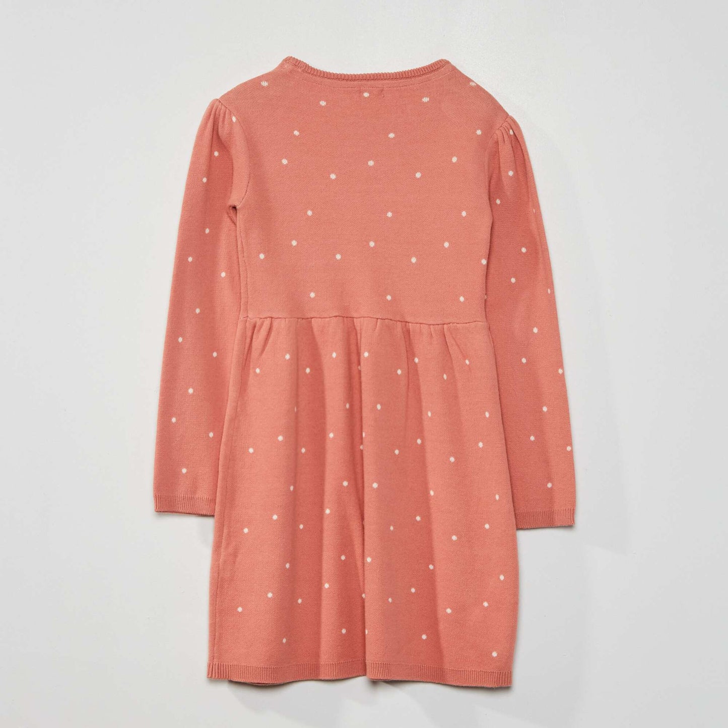 Polka dot print sweater dress PINK