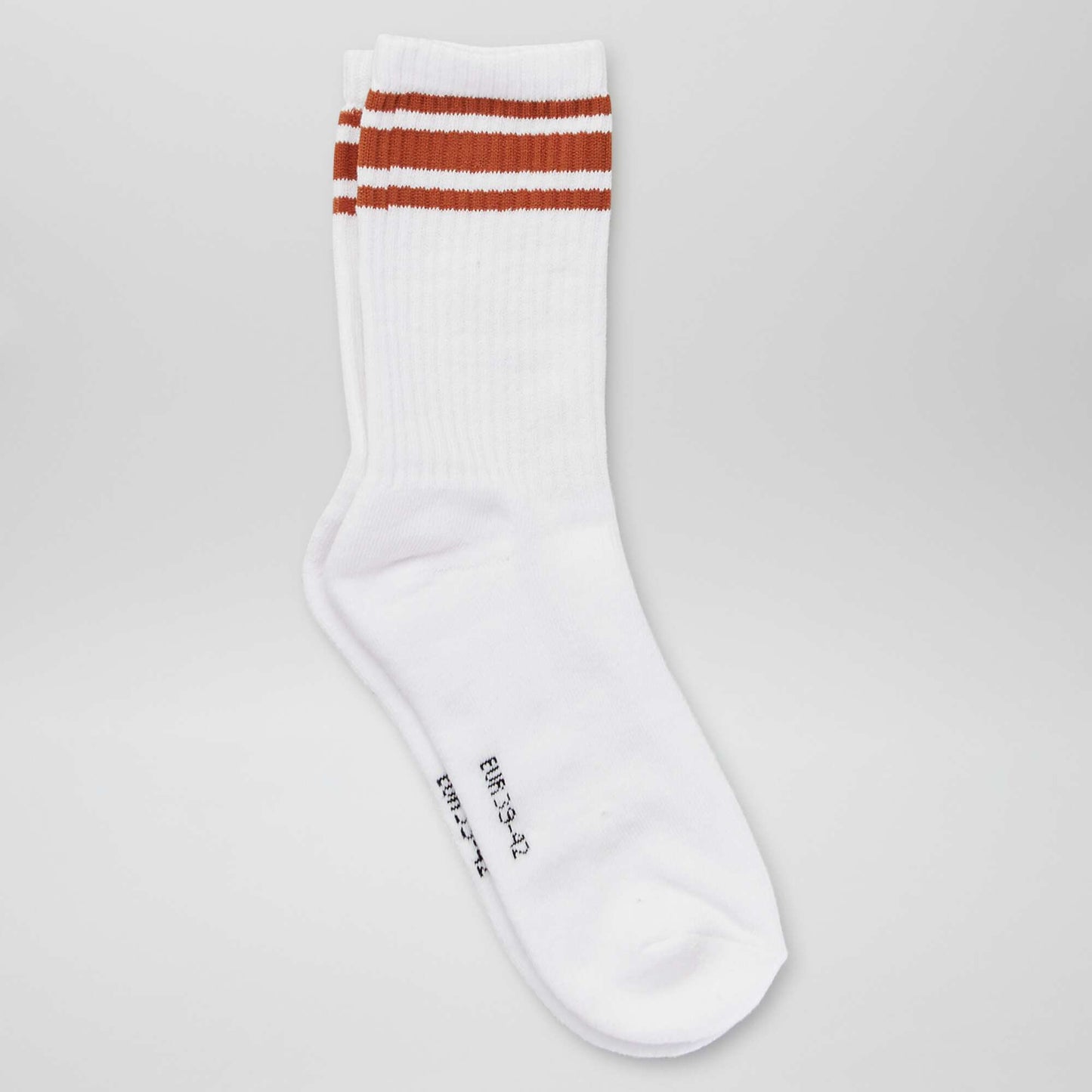Socks with contrasting stripes - Pack of 3 WHITE