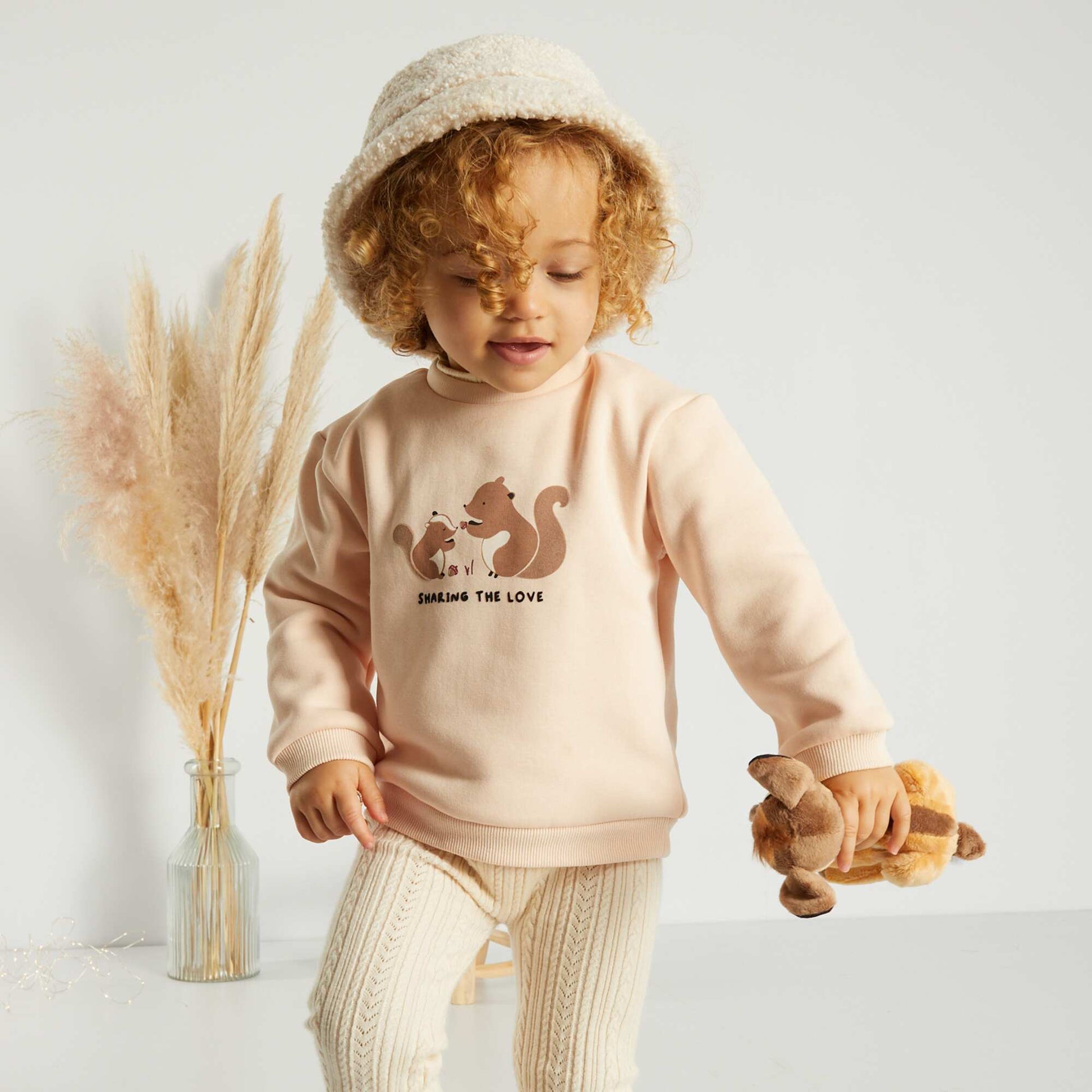Sweatshirt fabric sweater PINK