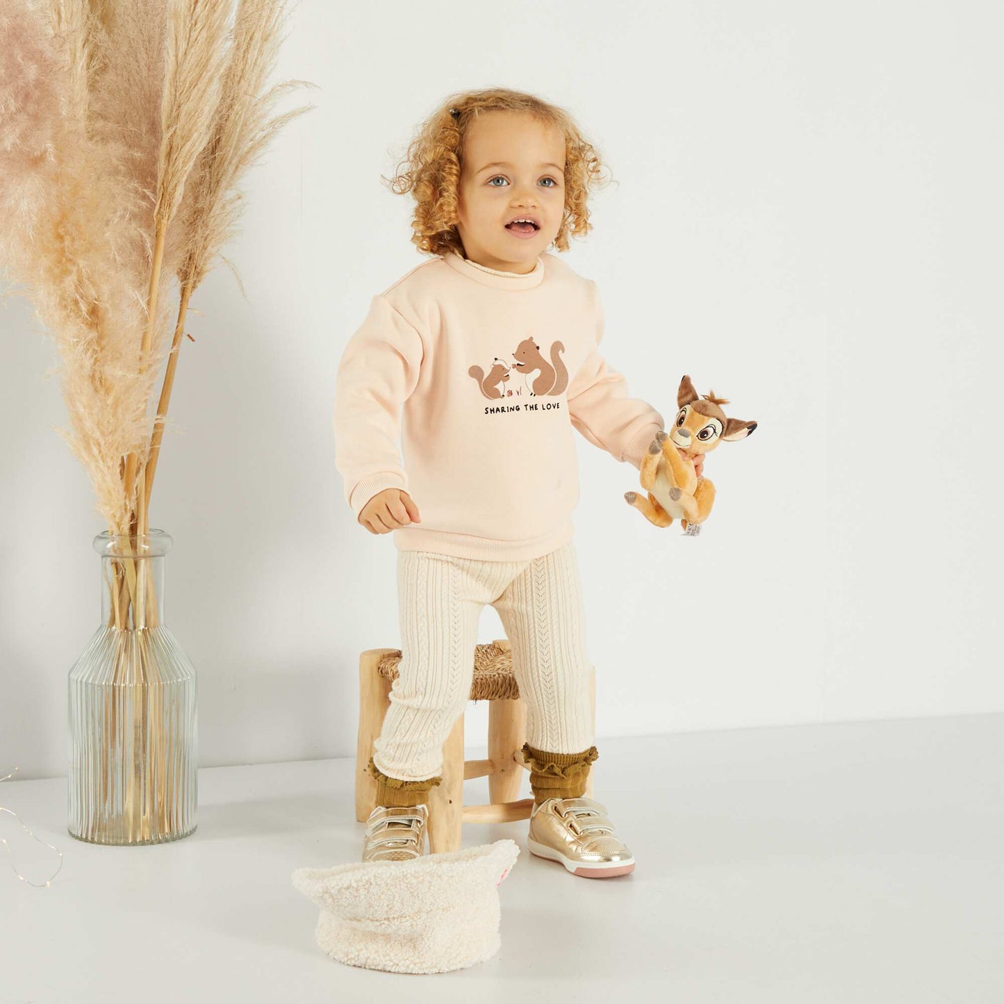 Sweatshirt fabric sweater PINK