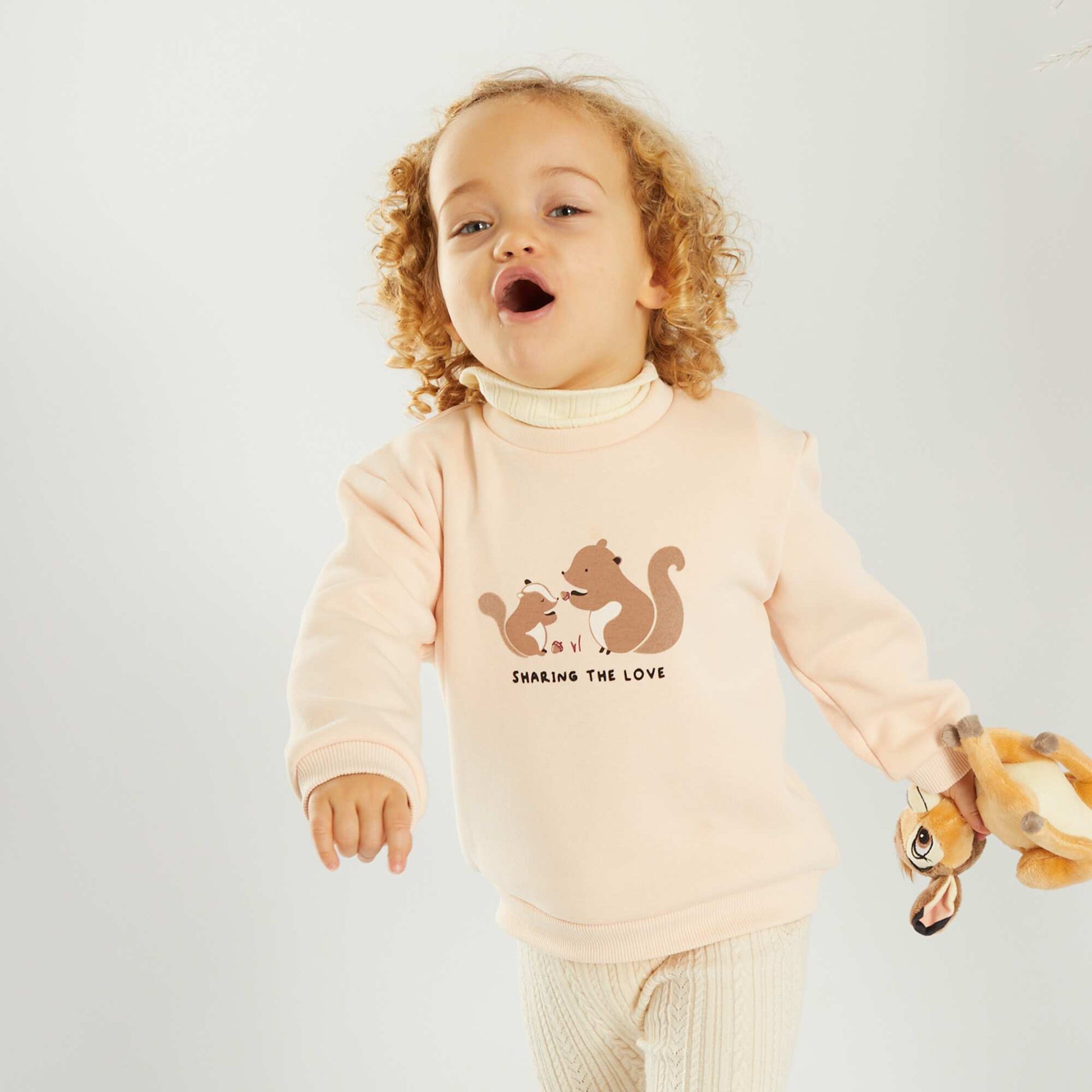 Sweatshirt fabric sweater PINK