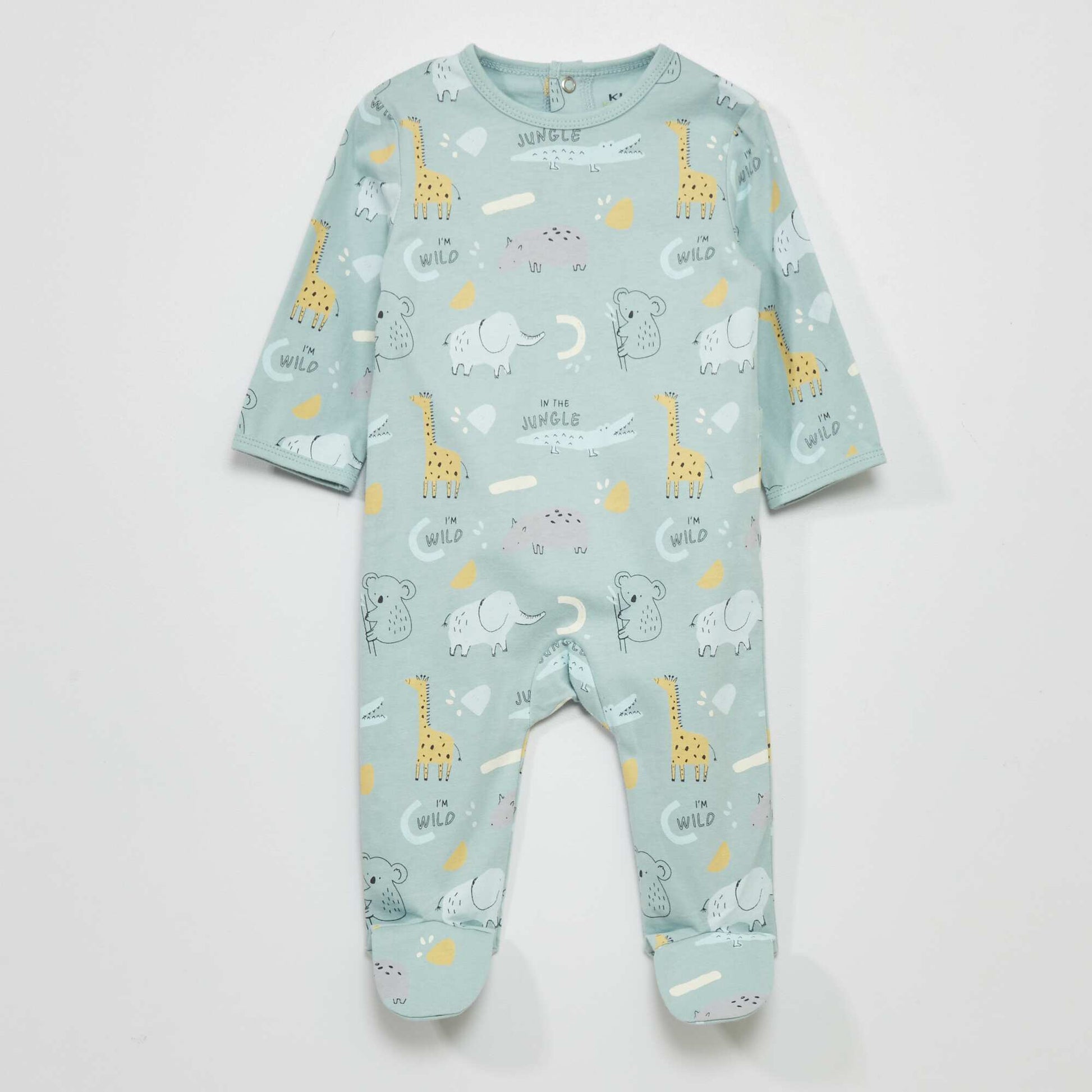 Printed jersey pyjamas BLUE