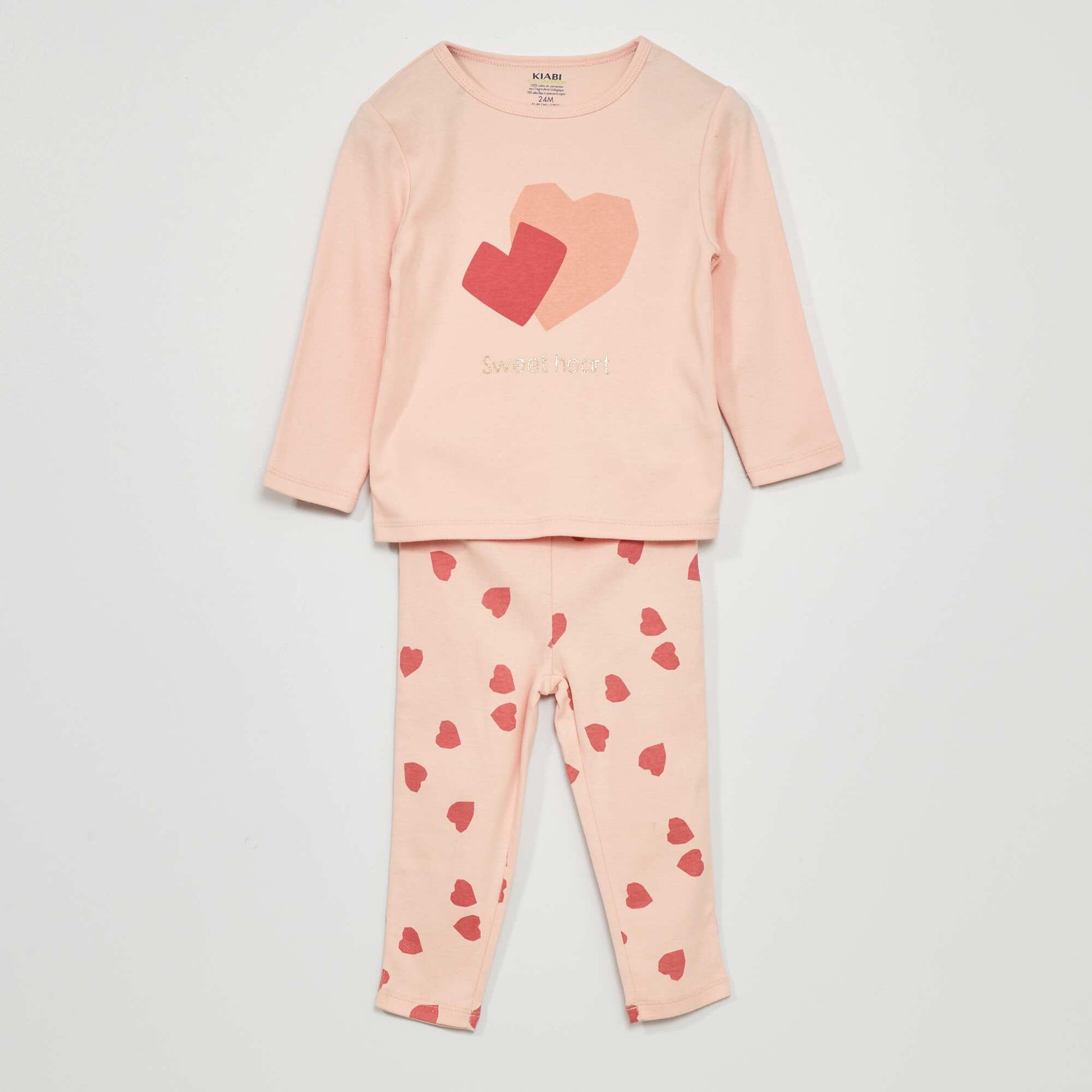Printed long pyjamas - Two-piece set PINK