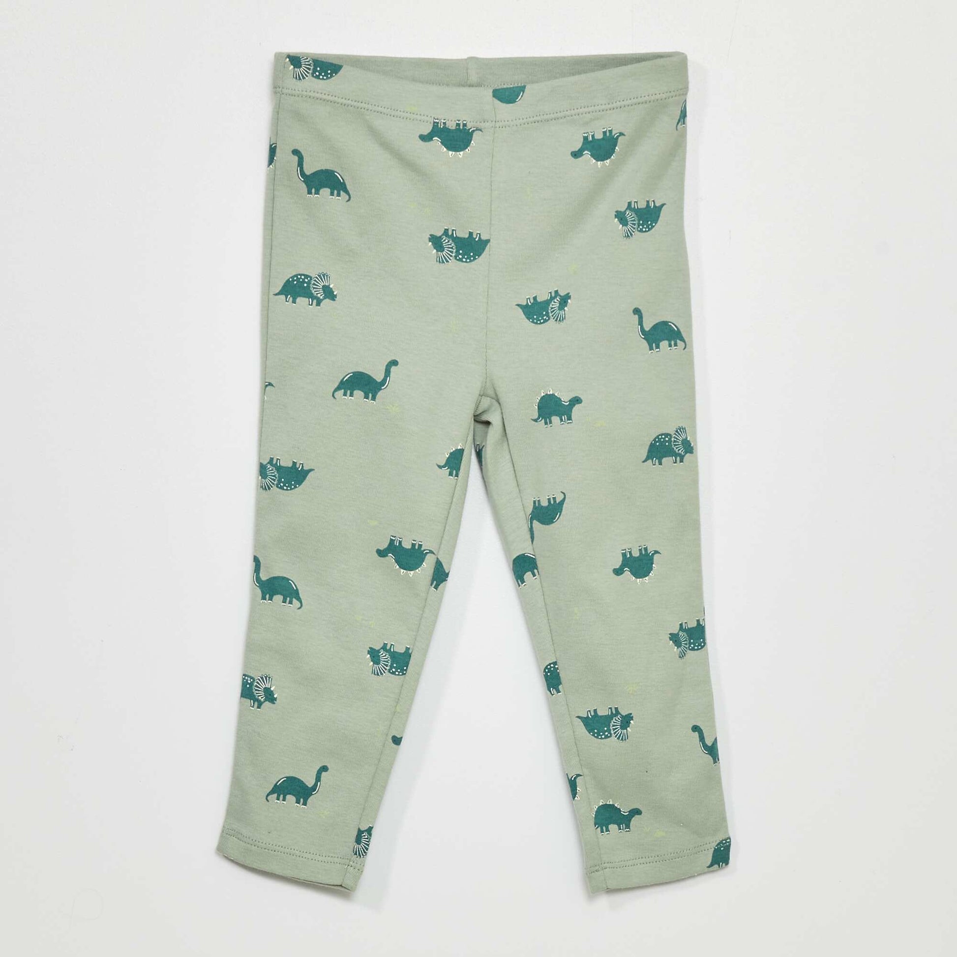 Printed long pyjamas - Two-piece set GREEN