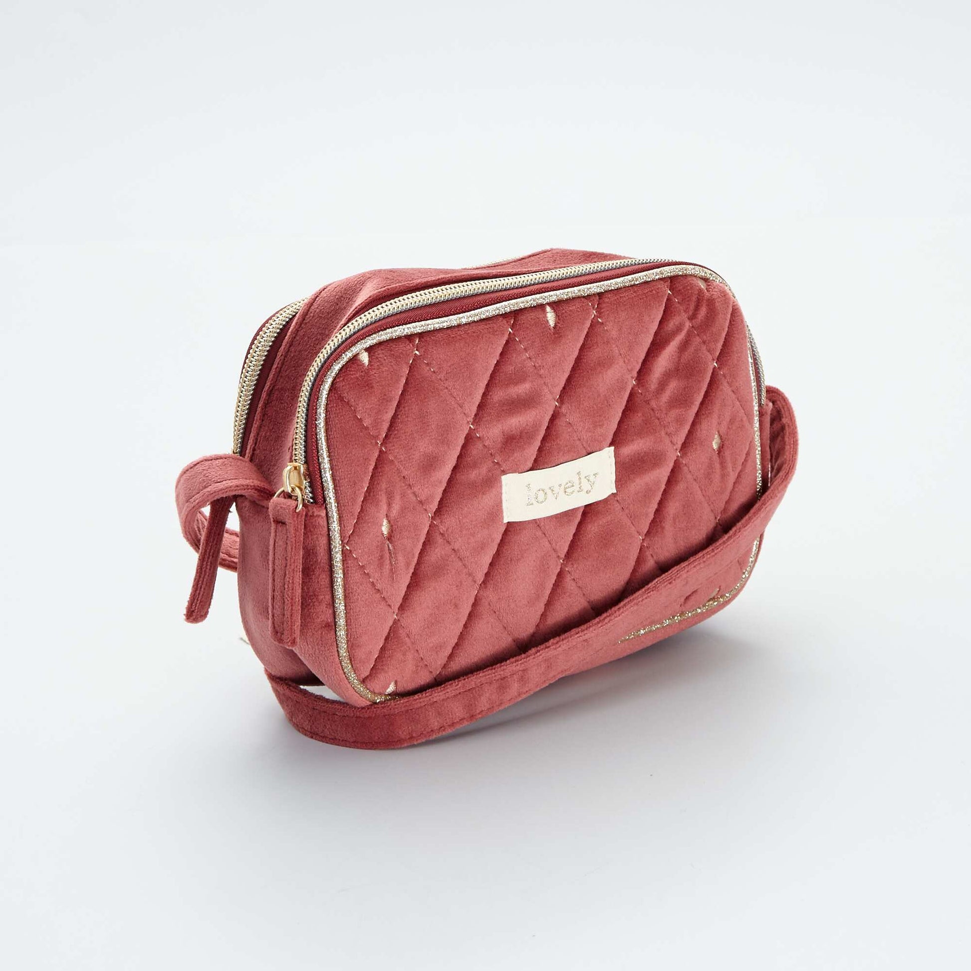 Quilted velour bag PINK
