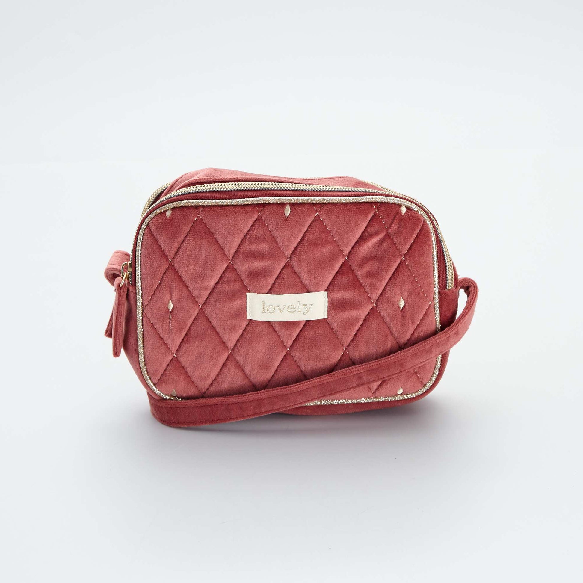 Quilted velour bag PINK