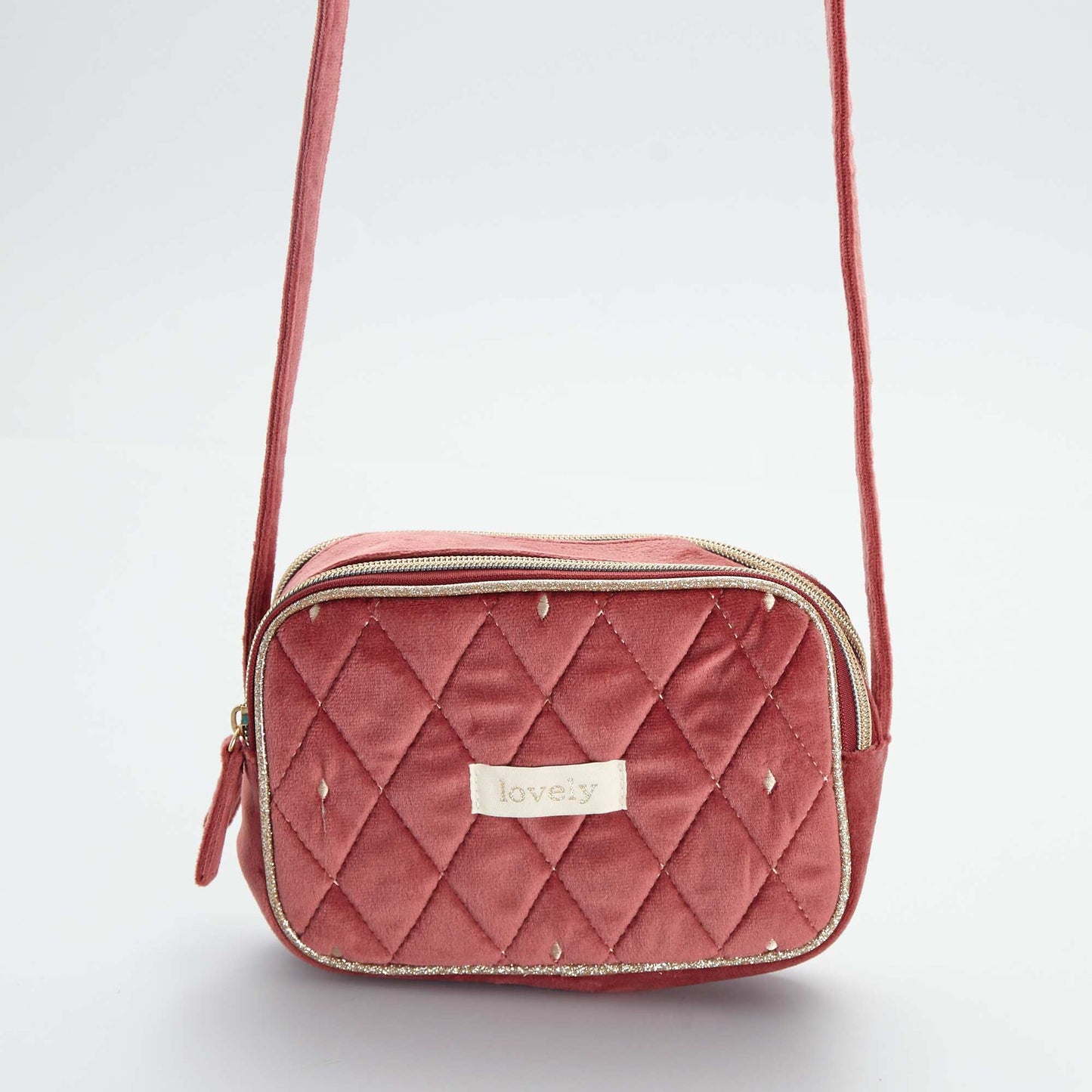 Quilted velour bag PINK