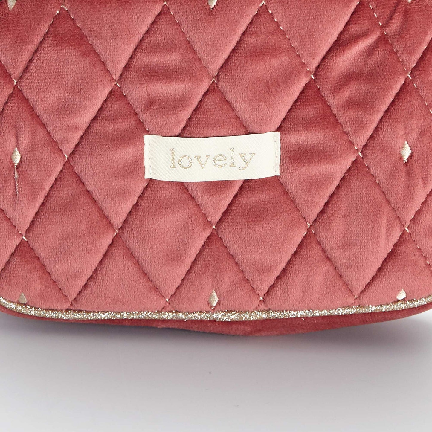 Quilted velour bag PINK