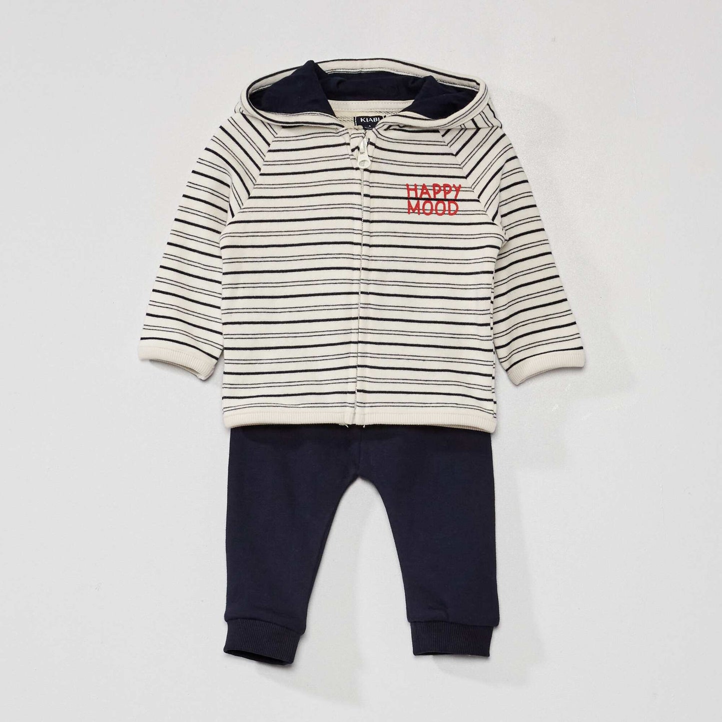 Sweatshirt fabric set - Sweatshirt and trousers - Two-piece set WHITE