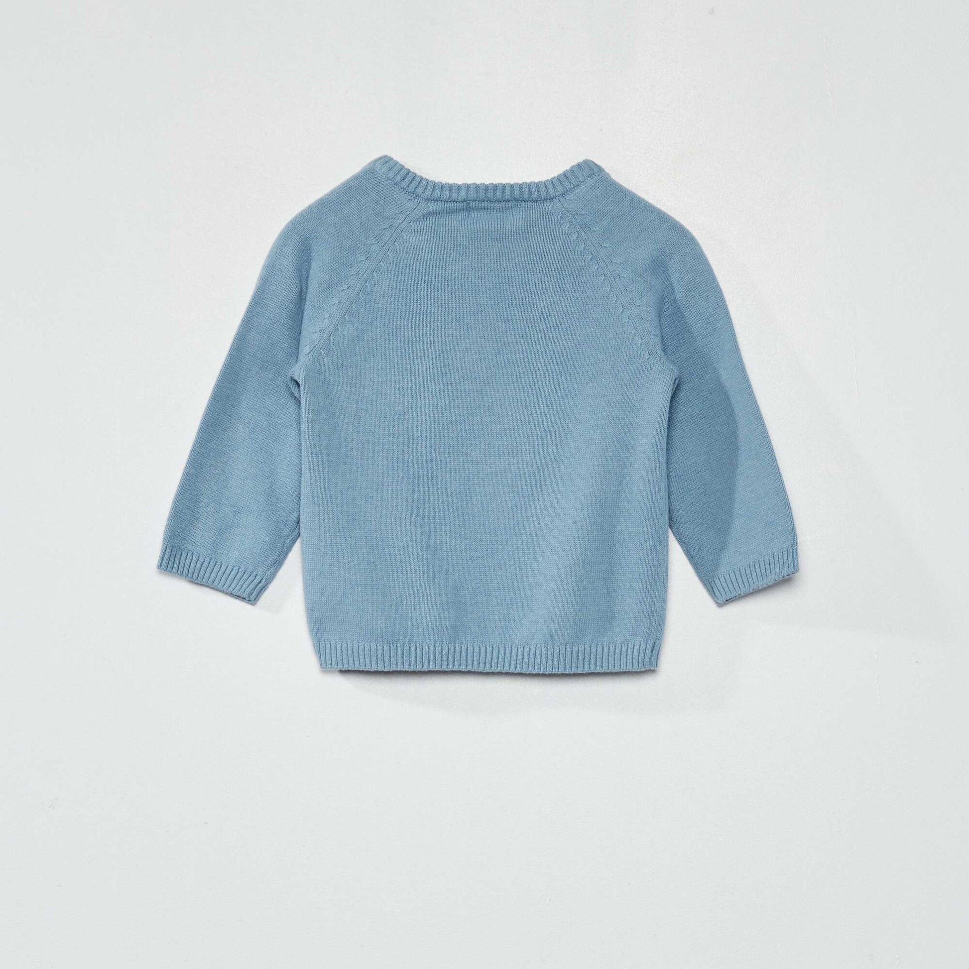 Jersey knit sweater BLUE