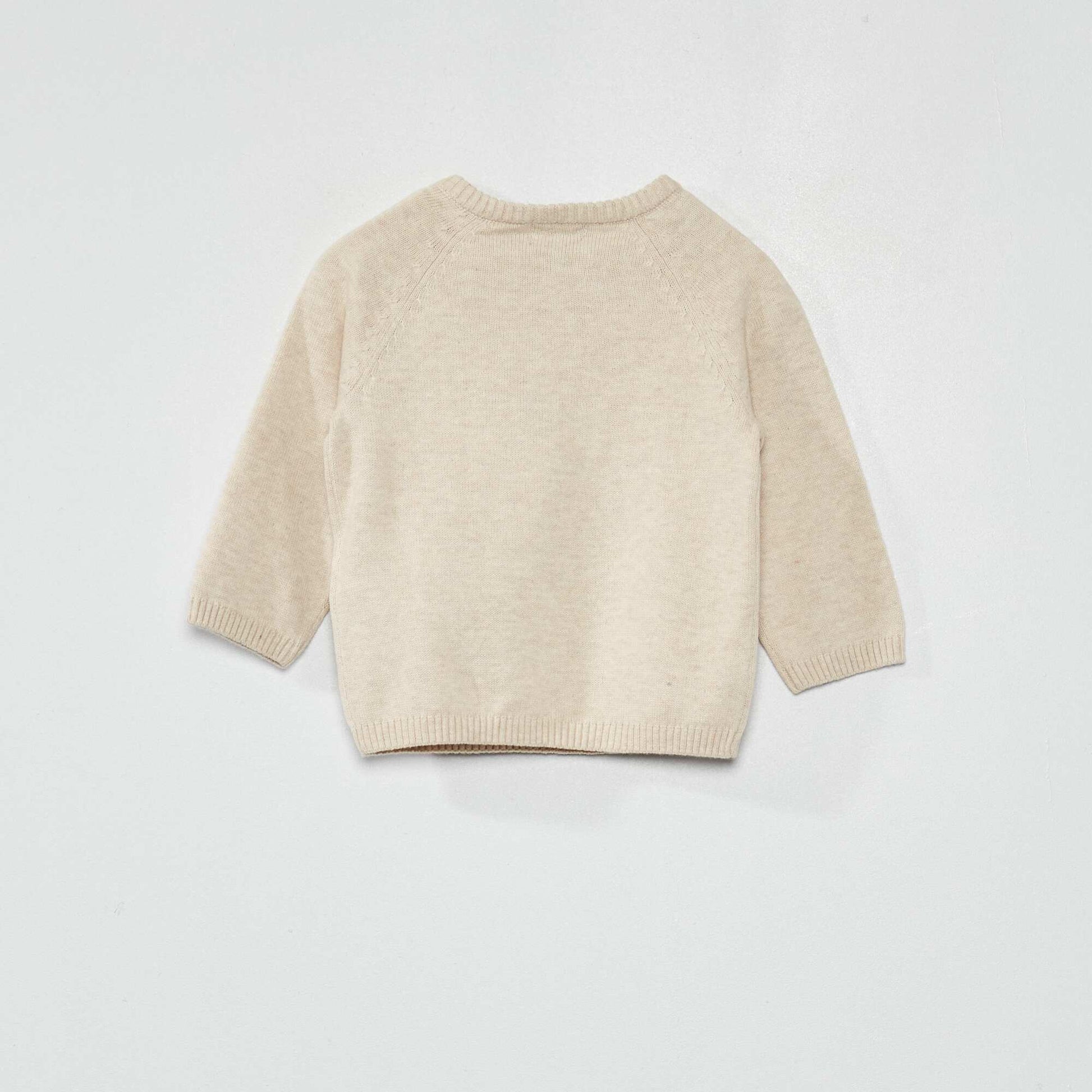 Jersey knit sweater BEIGE
