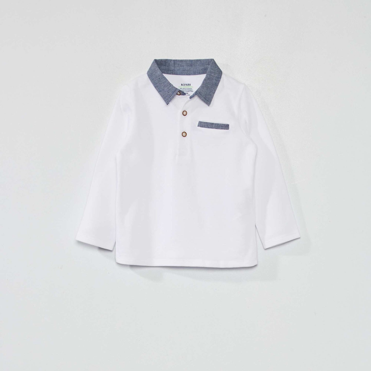 Cotton piqué polo shirt WHITE