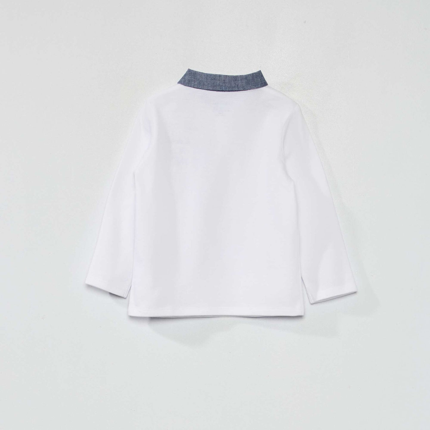 Cotton piqué polo shirt WHITE