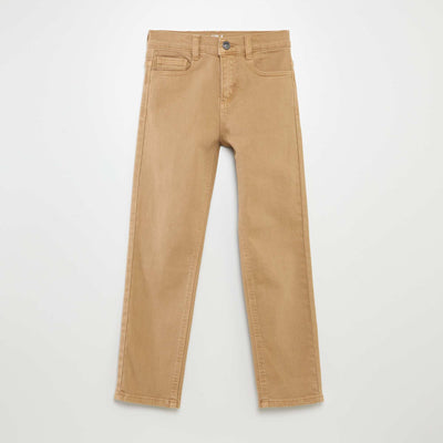 Slim-fit 5-pocket jeans BEIGE