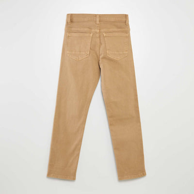 Slim-fit 5-pocket jeans BEIGE