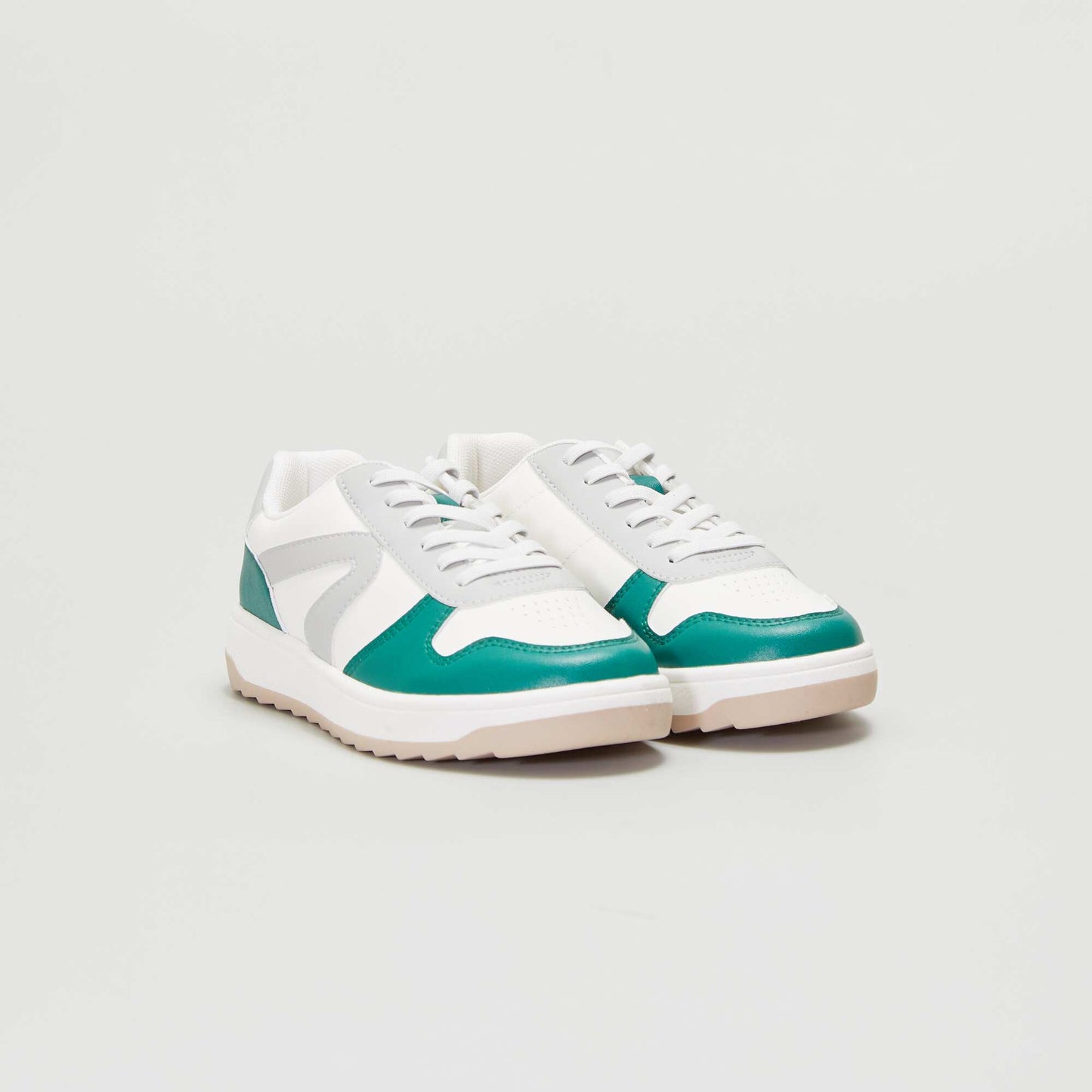 Three-tone low-top trainers - Unisex WHITE