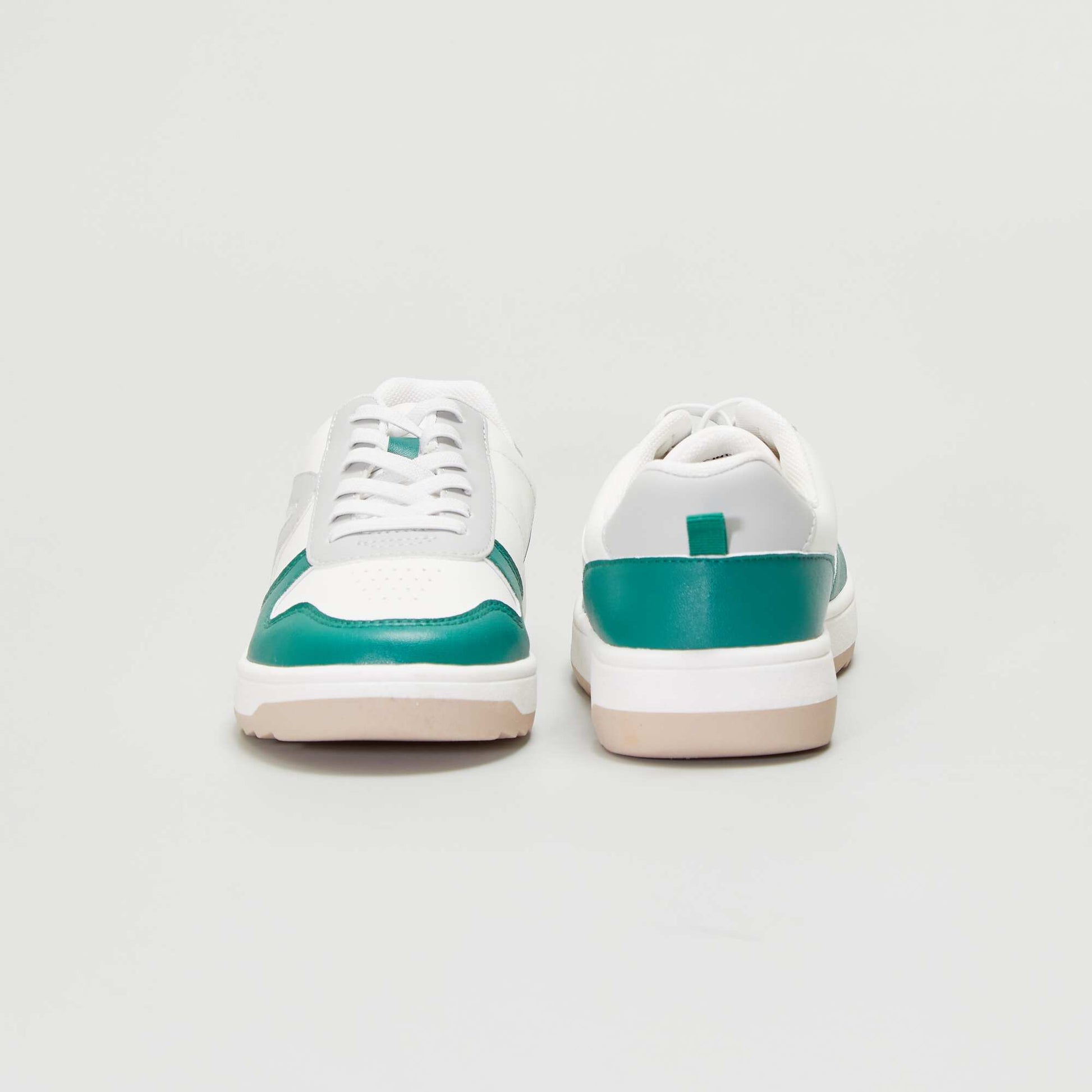 Three-tone low-top trainers - Unisex WHITE