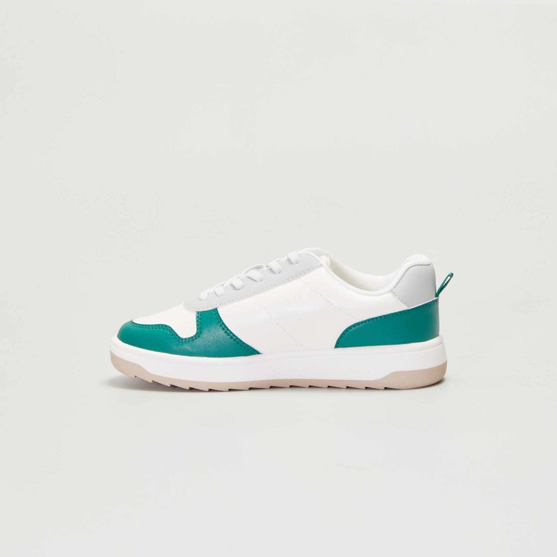 Three-tone low-top trainers - Unisex WHITE