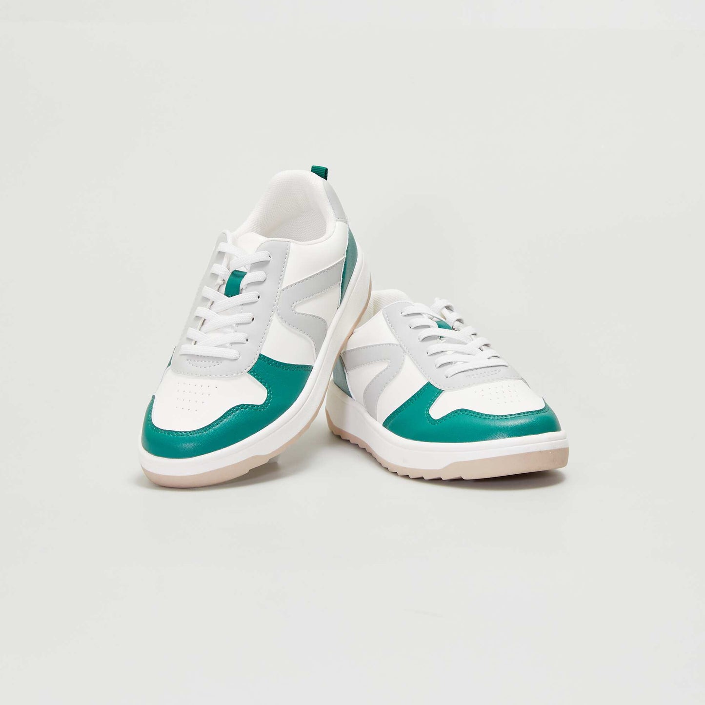 Three-tone low-top trainers - Unisex WHITE