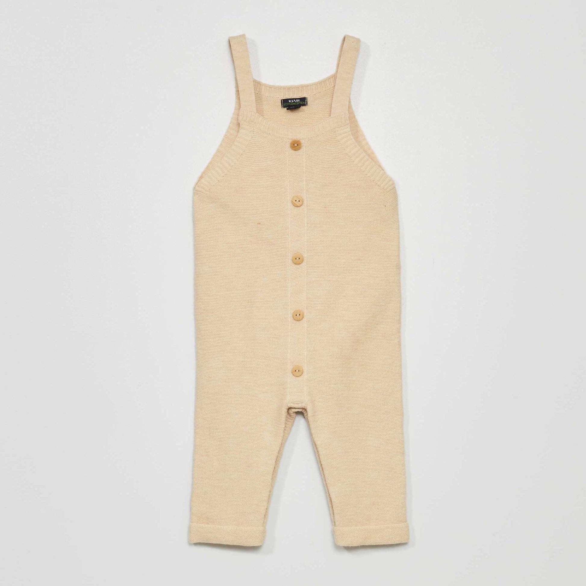 Dungarees and bodysuit set WHITE