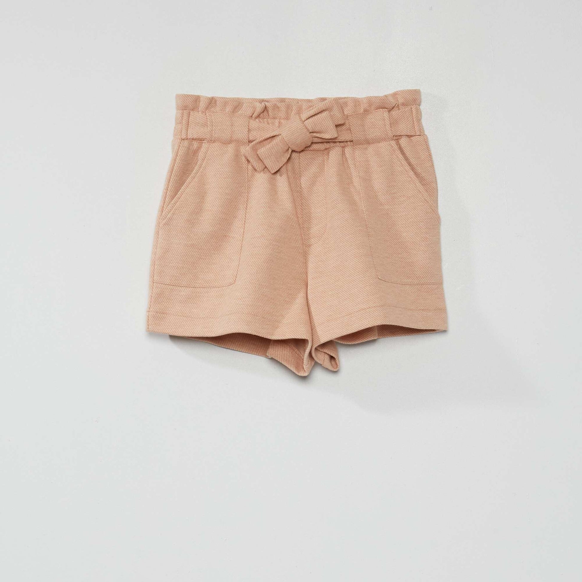 Paper bag shorts BEIGE