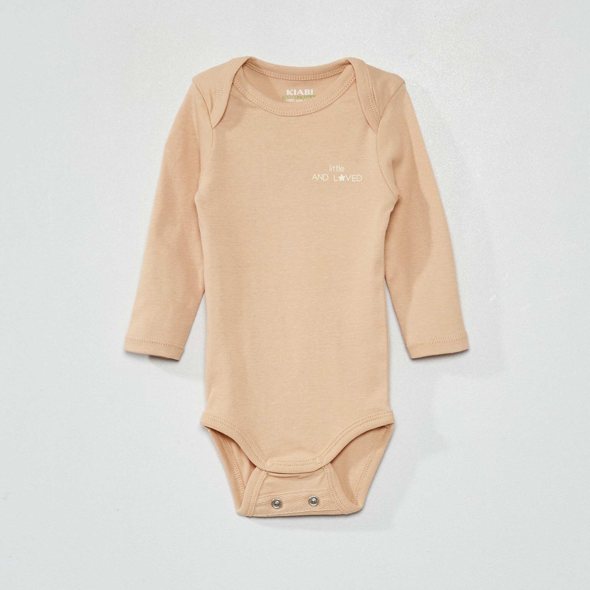 Pack of two bodies with a double row of press-stud buttons BEIGE