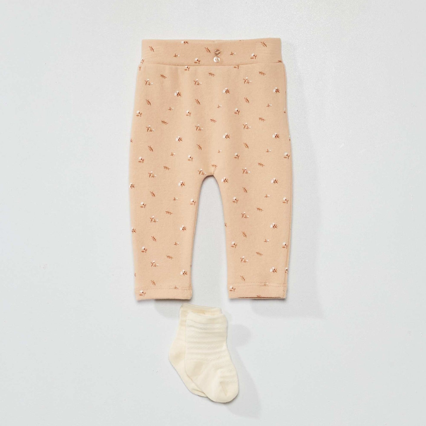 Leggings + socks set BEIGE