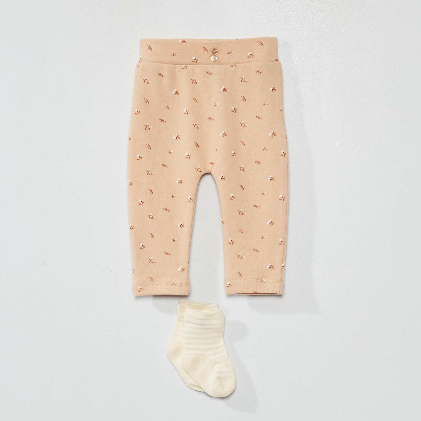 Leggings + socks set BEIGE
