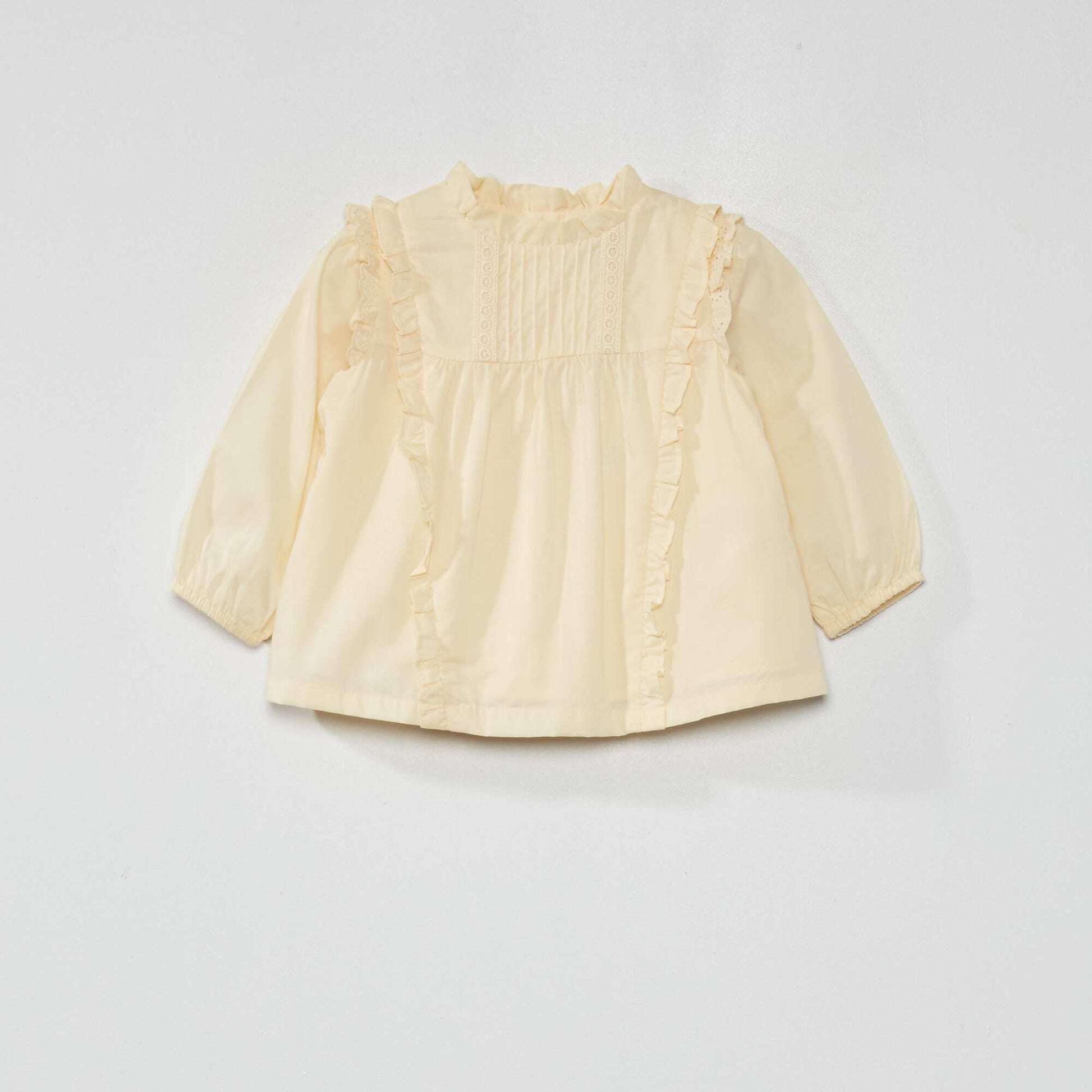 Cotton voile blouse WHITE