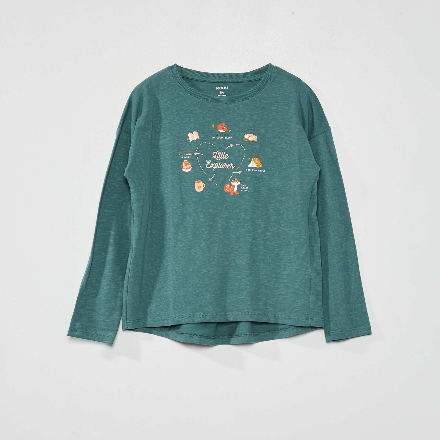 Printed mouliné T-shirt GREEN