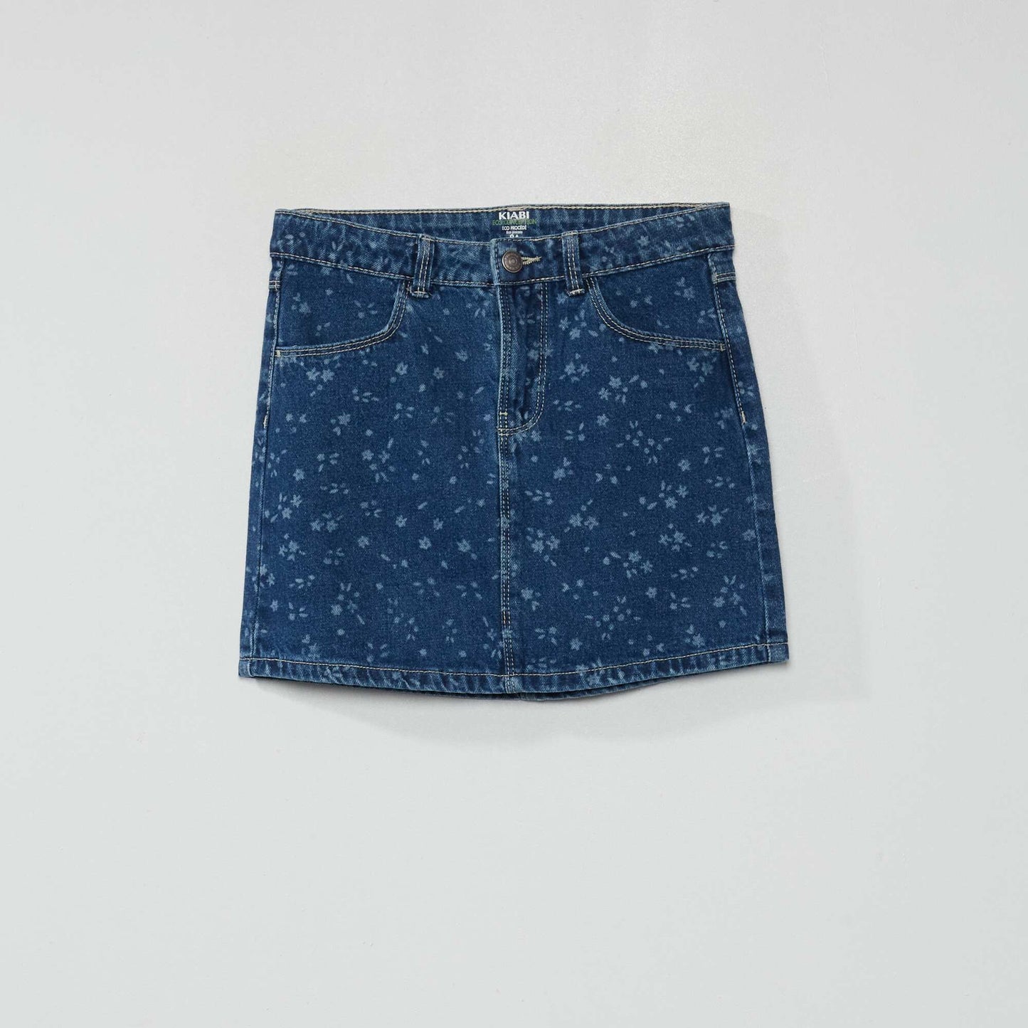 Short denim skirt BLUE