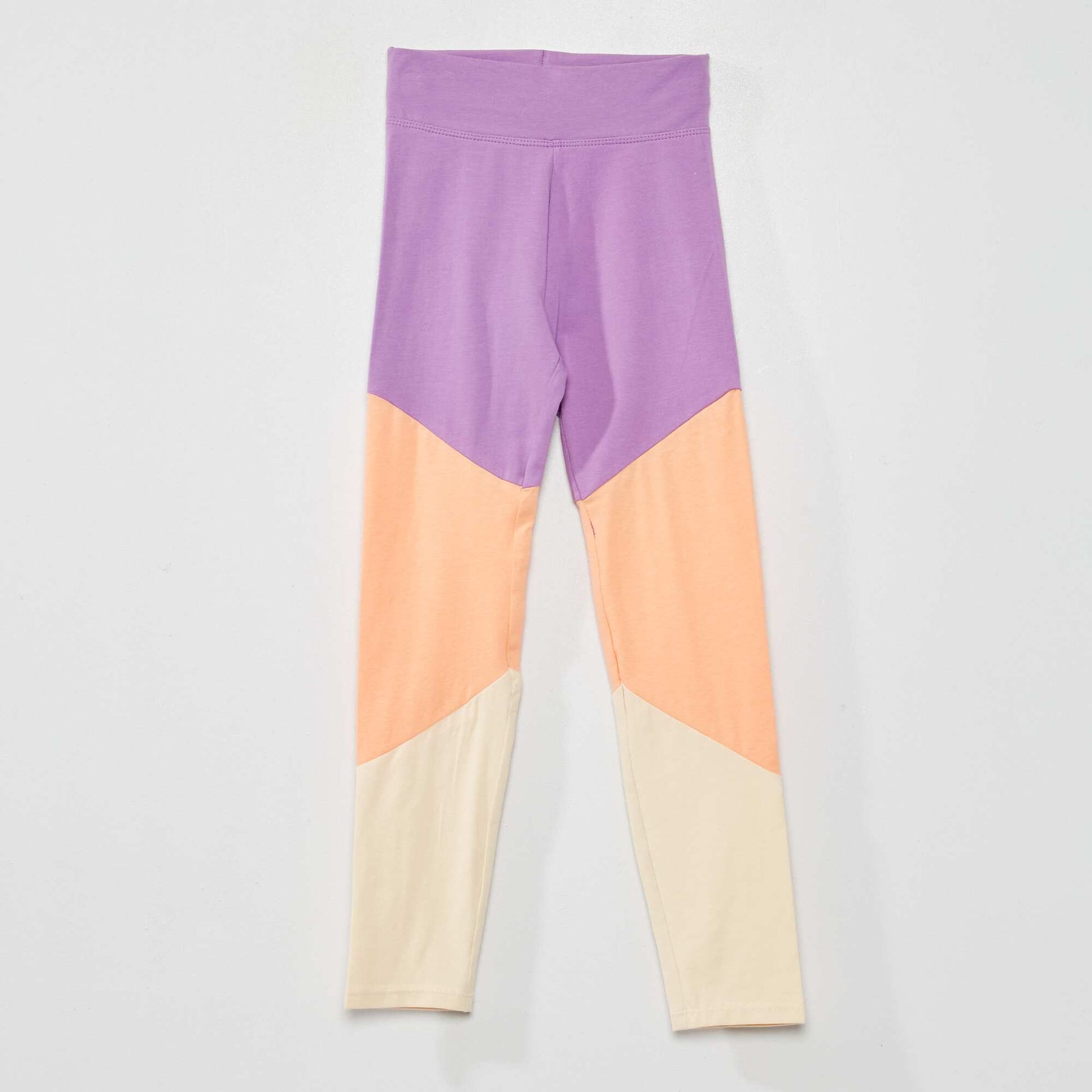 Colour block leggings PURPLE
