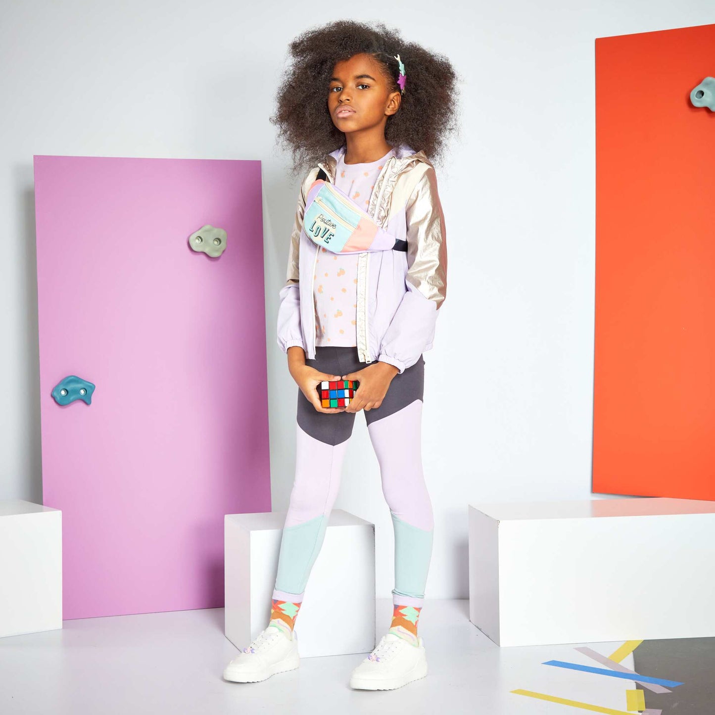 Colour block leggings GREY
