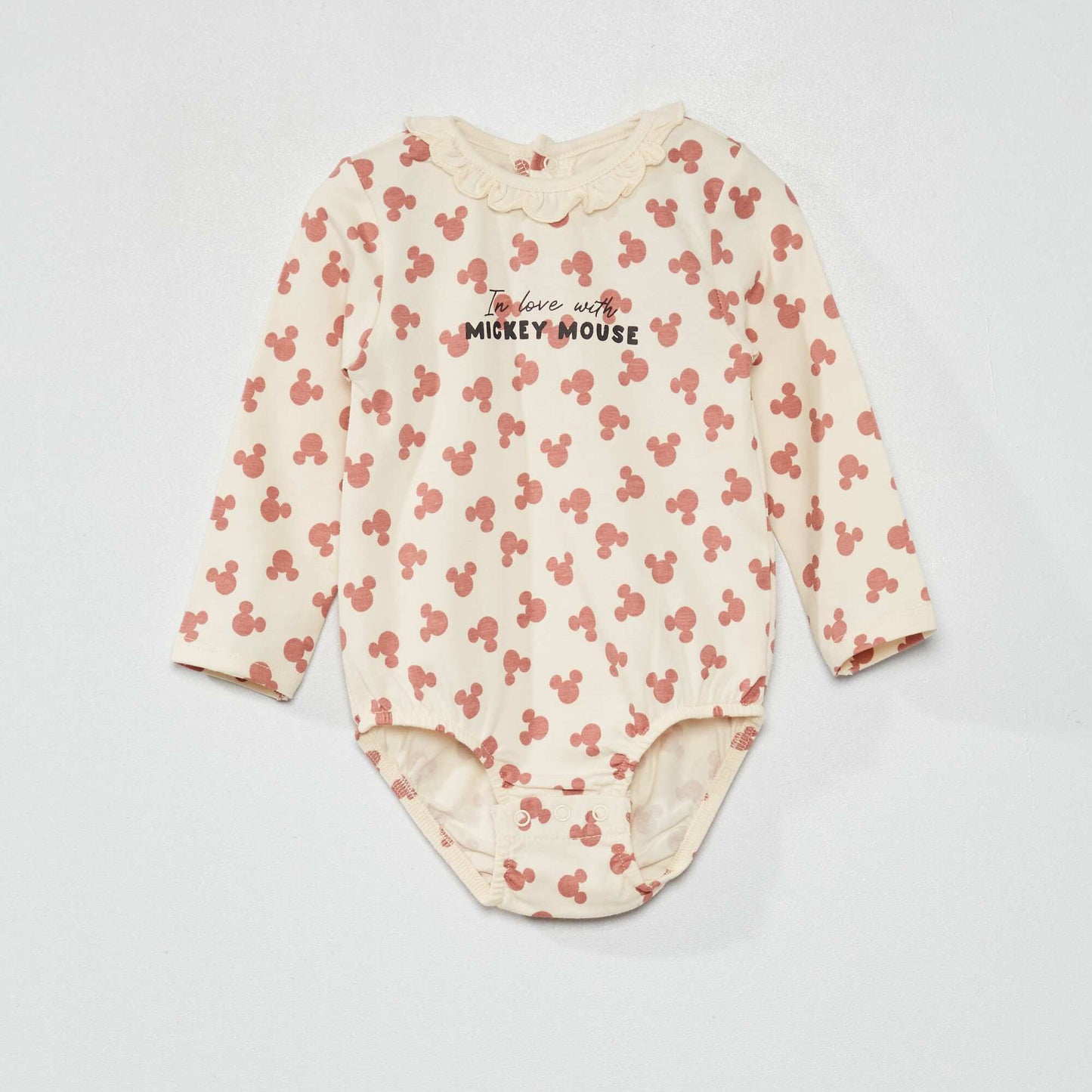 Long-sleeved 'Mickey' bodysuit WHITE